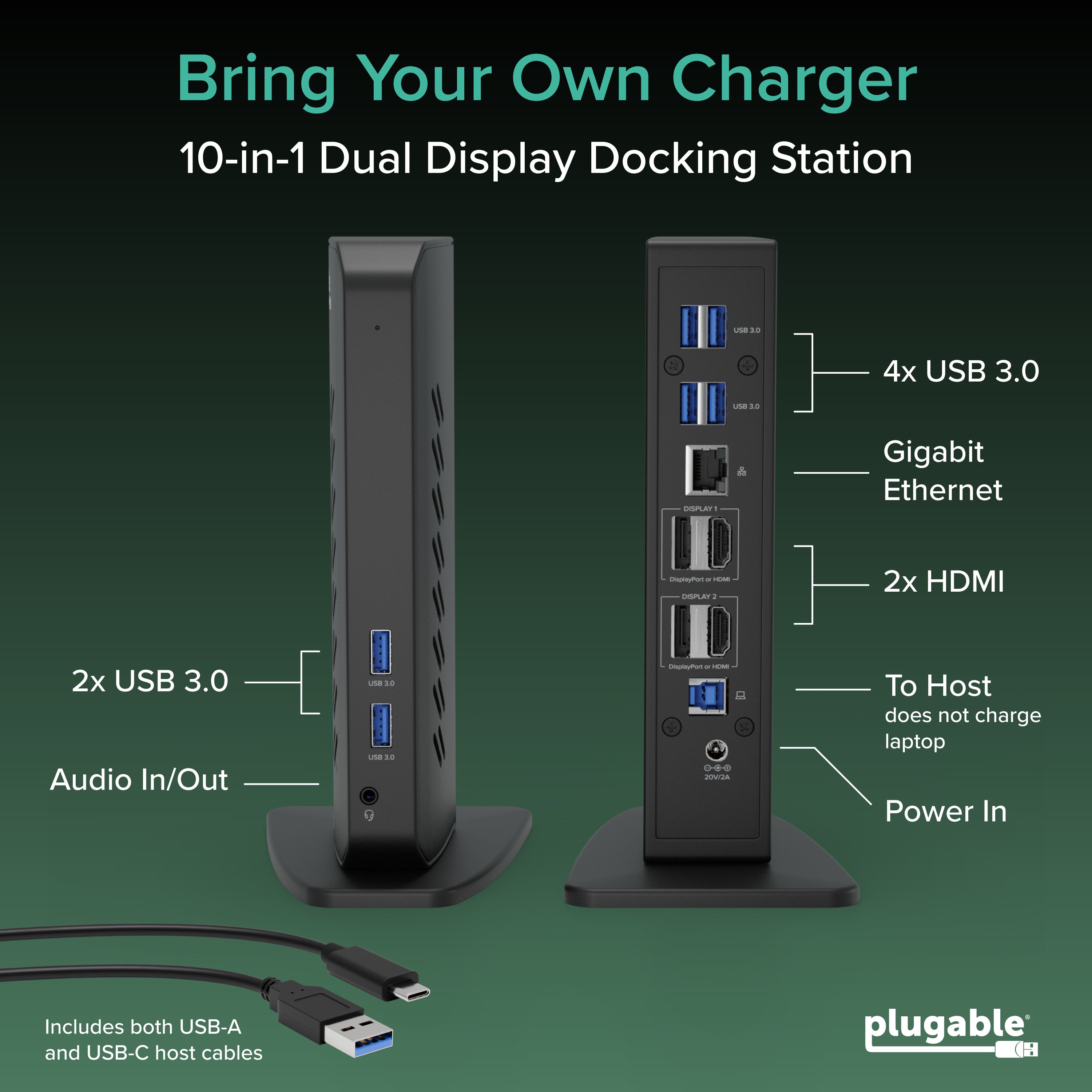 plugable-universal-docking-station-for-dual-4k-monitors-ud-6950z-b-stock image 2