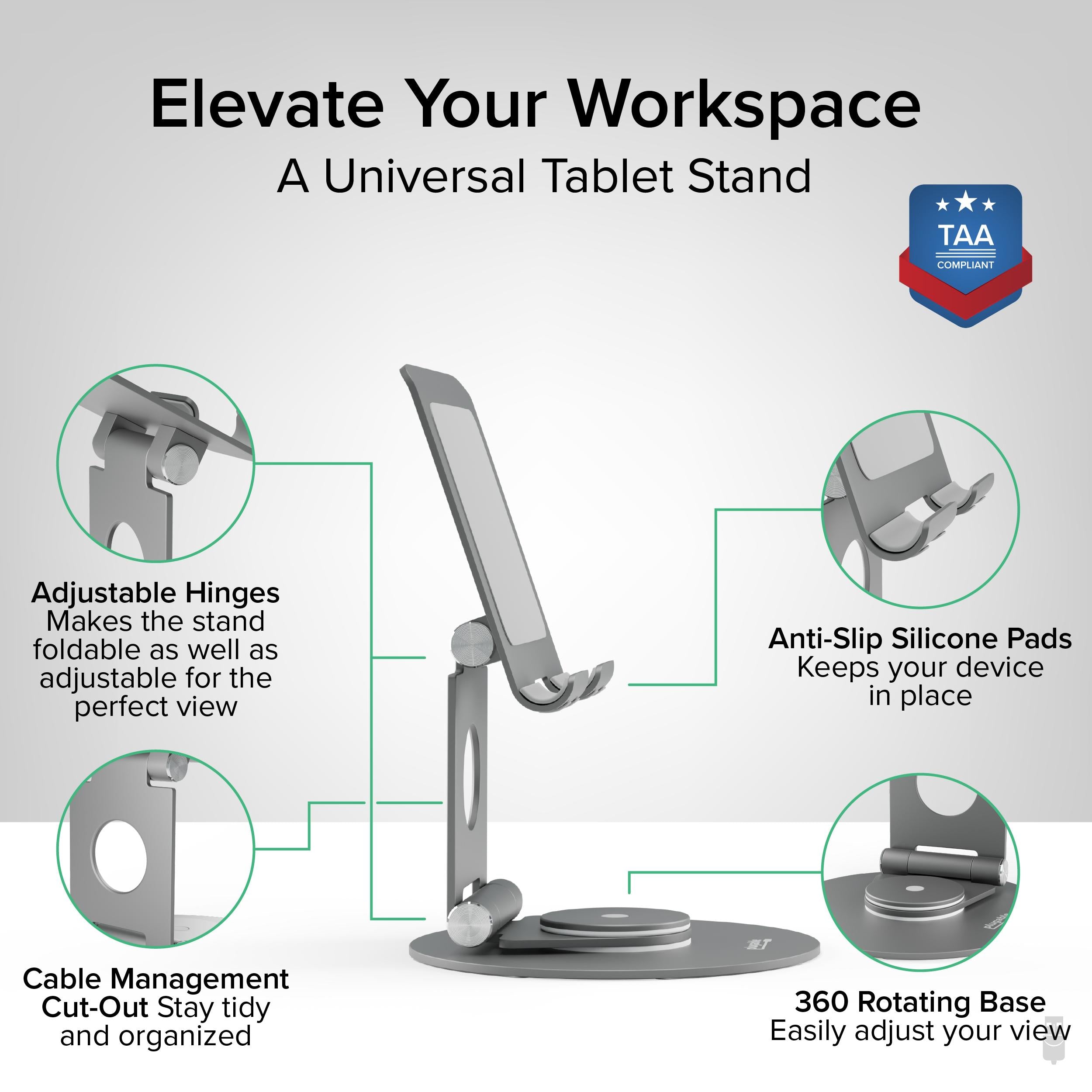 plugable-universal-tablet-stand-with-360-rotating-base image 2