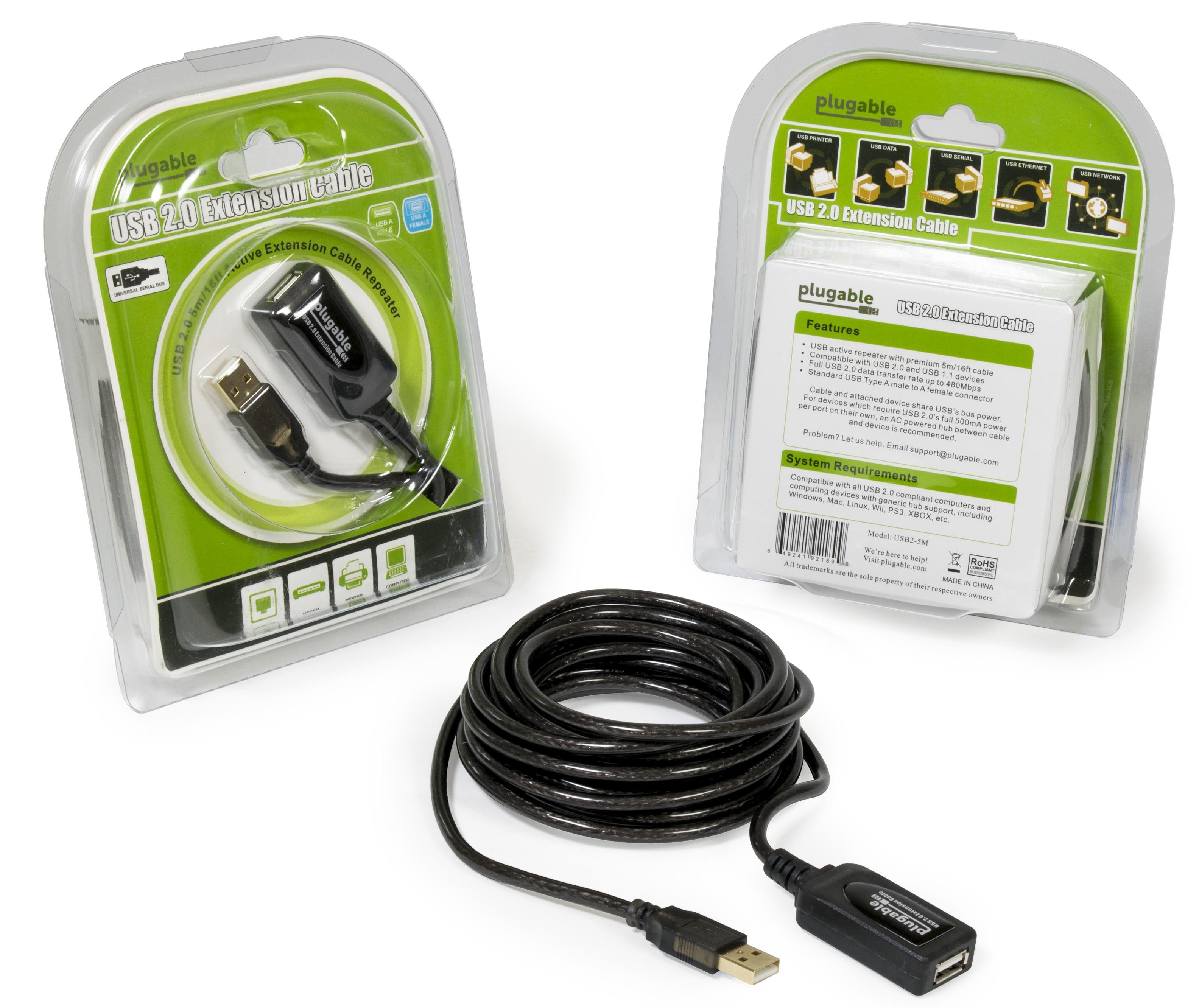 plugable-usb-2-0-active-extension-cable-5m-16ft image 2