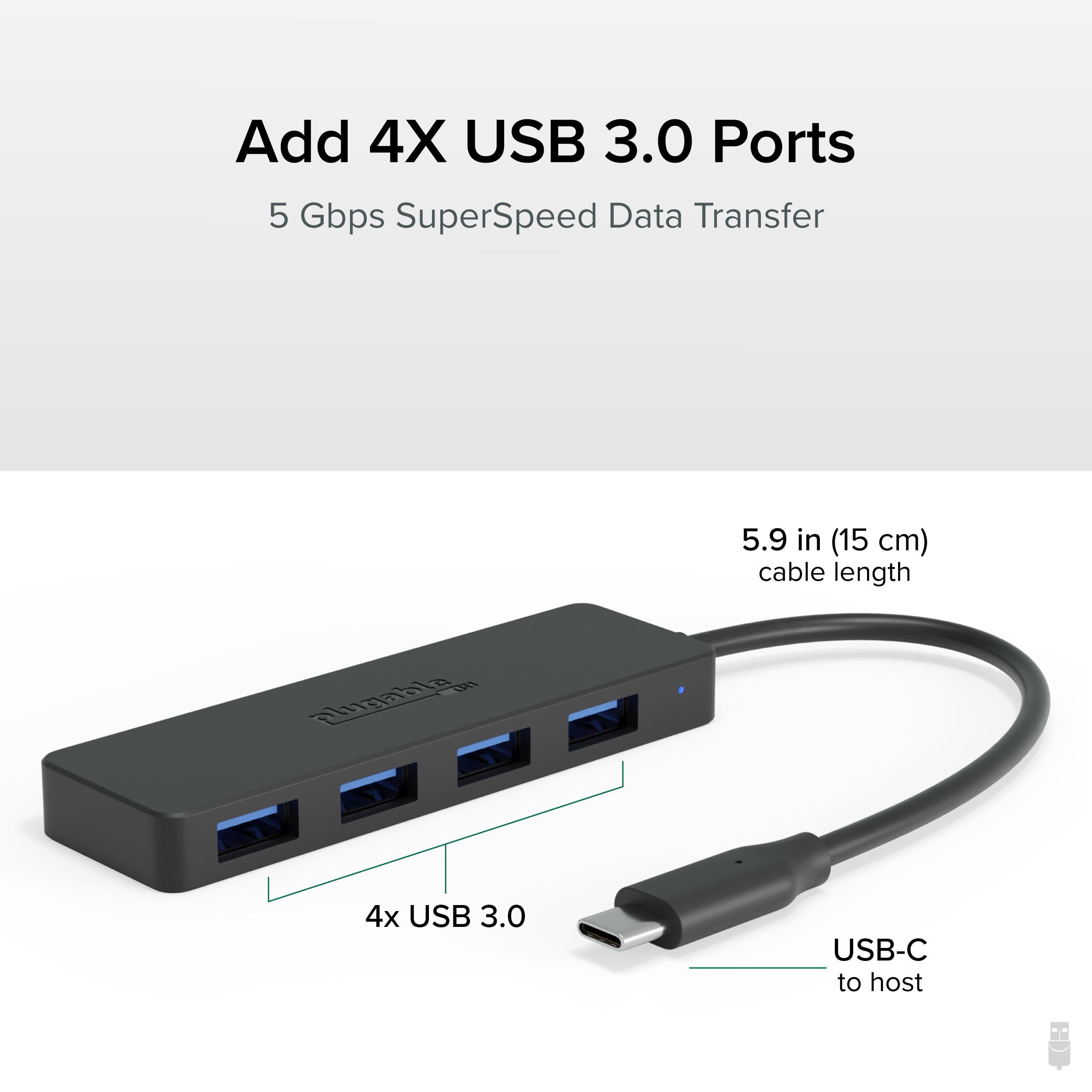 plugable-usb-c-4-port-hub-usbc-hub4a-4x-usb-3-0-5gbps image 2
