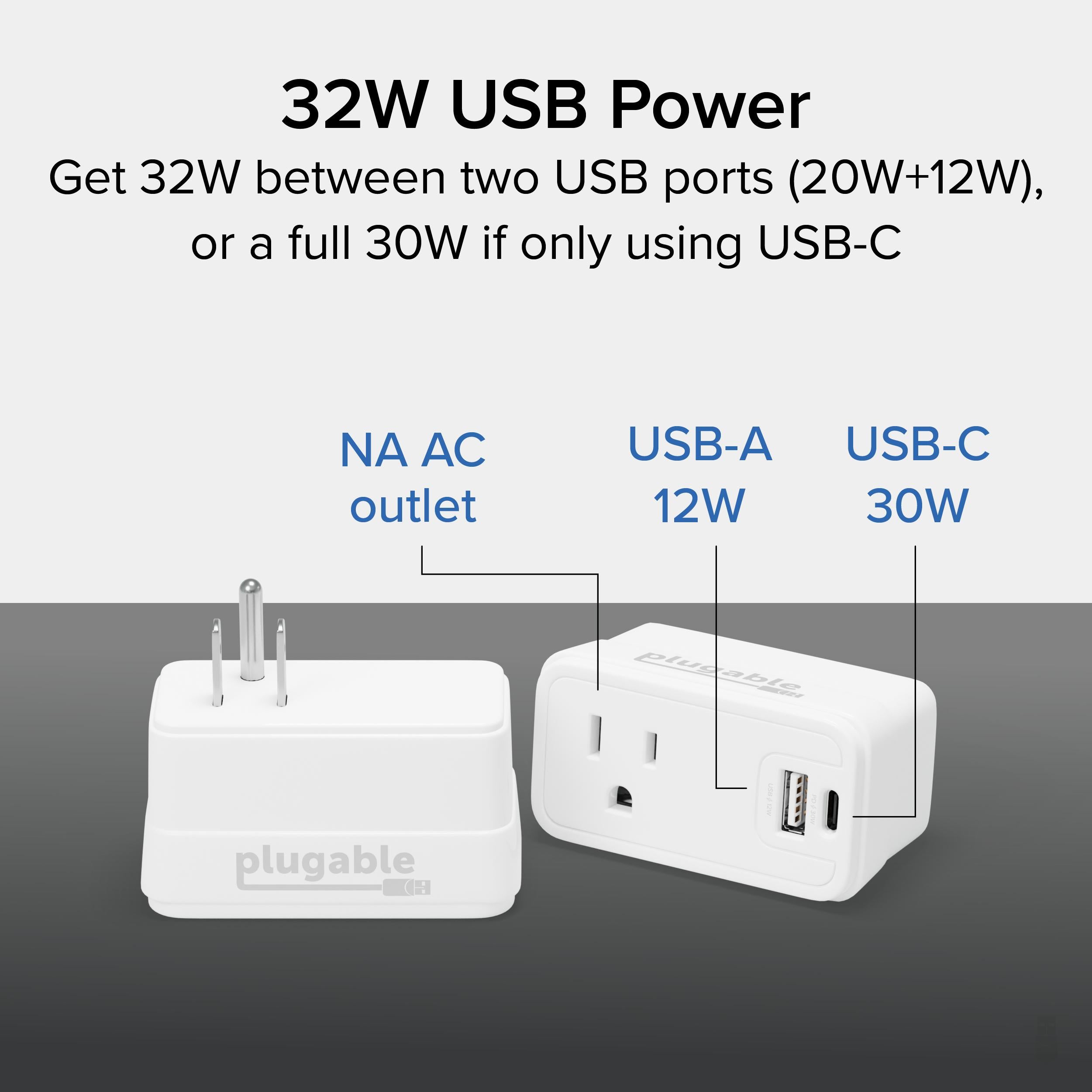 plugable-outlet-extender-with-usb-c-and-usb-a-charger-32w image 2