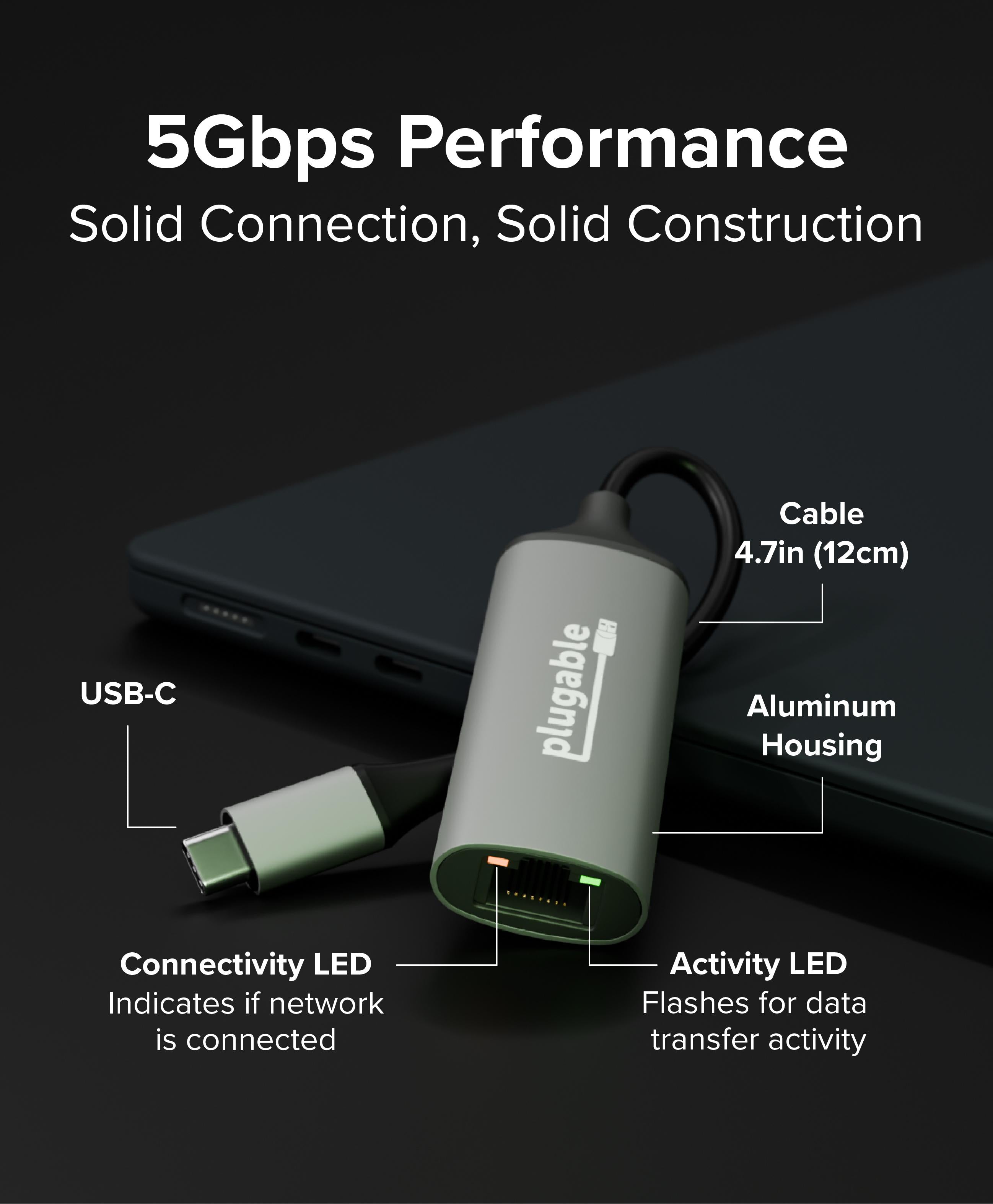 plugable-usb-c-to-5gbe-ethernet-adapter-usbc-e5000 image 2