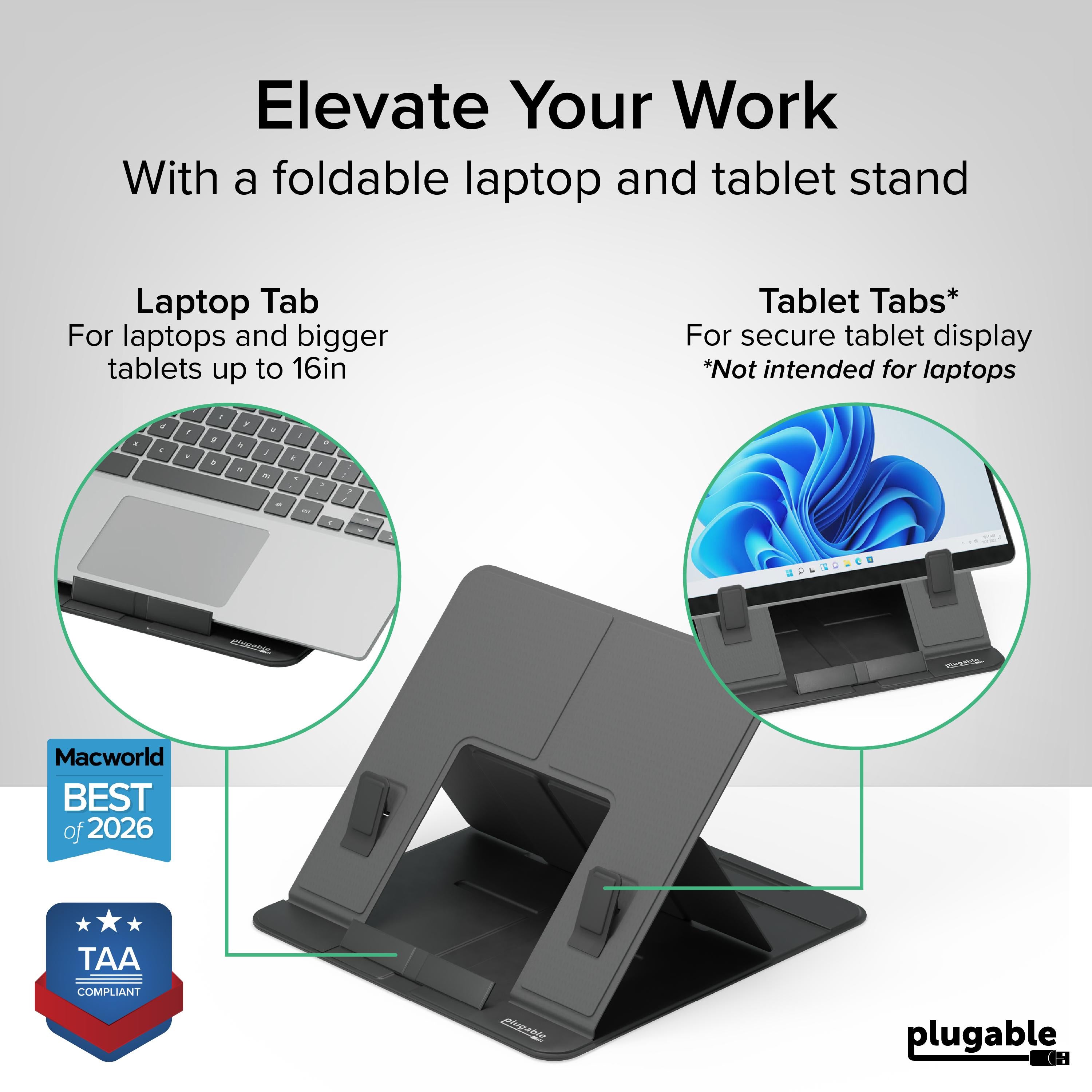 plugable-pt-standx-portable-foldable-laptop-and-tablet-stand image 2