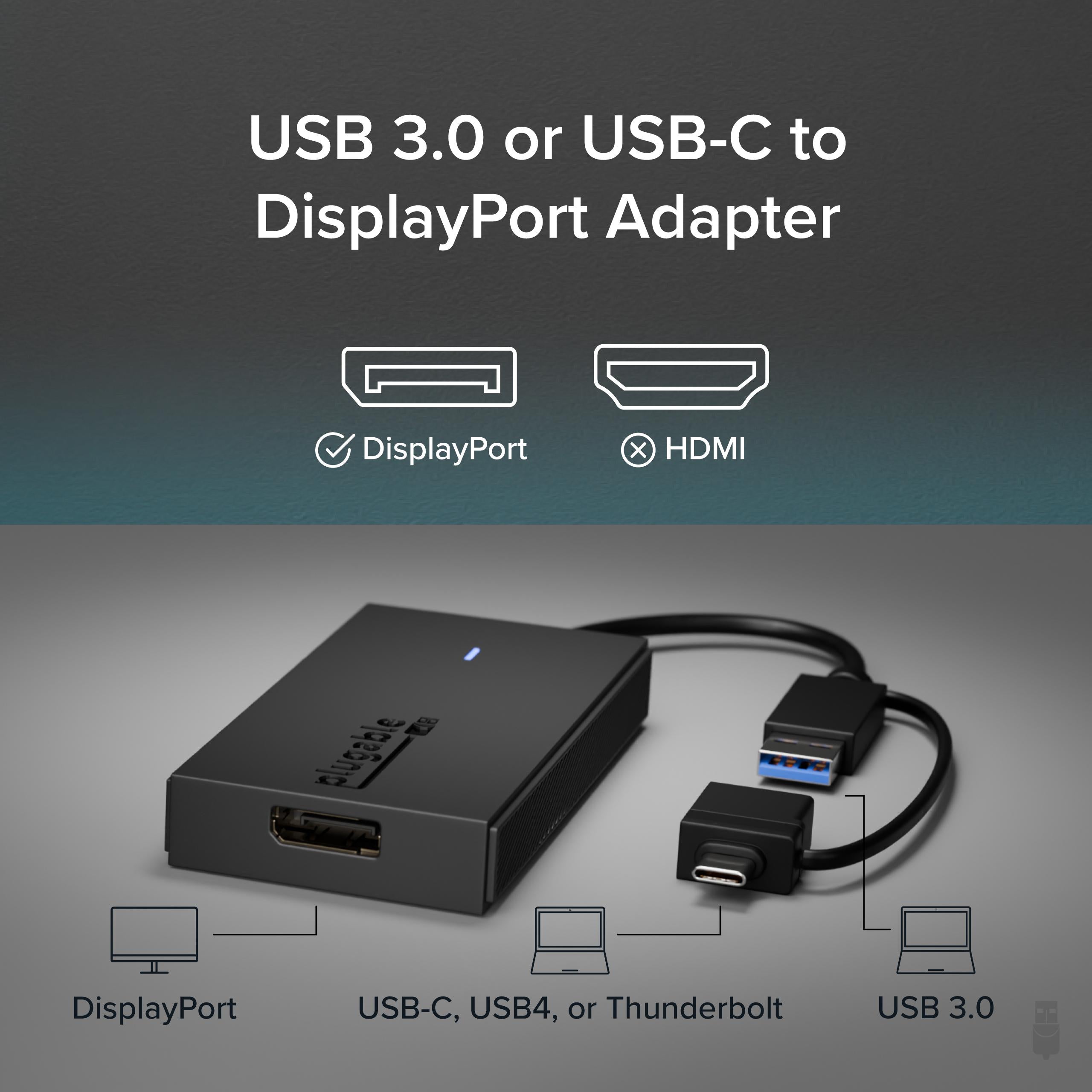 plugable-uga-dp-s-usb-c-usb-3-0-to-displayport-adapter image 2