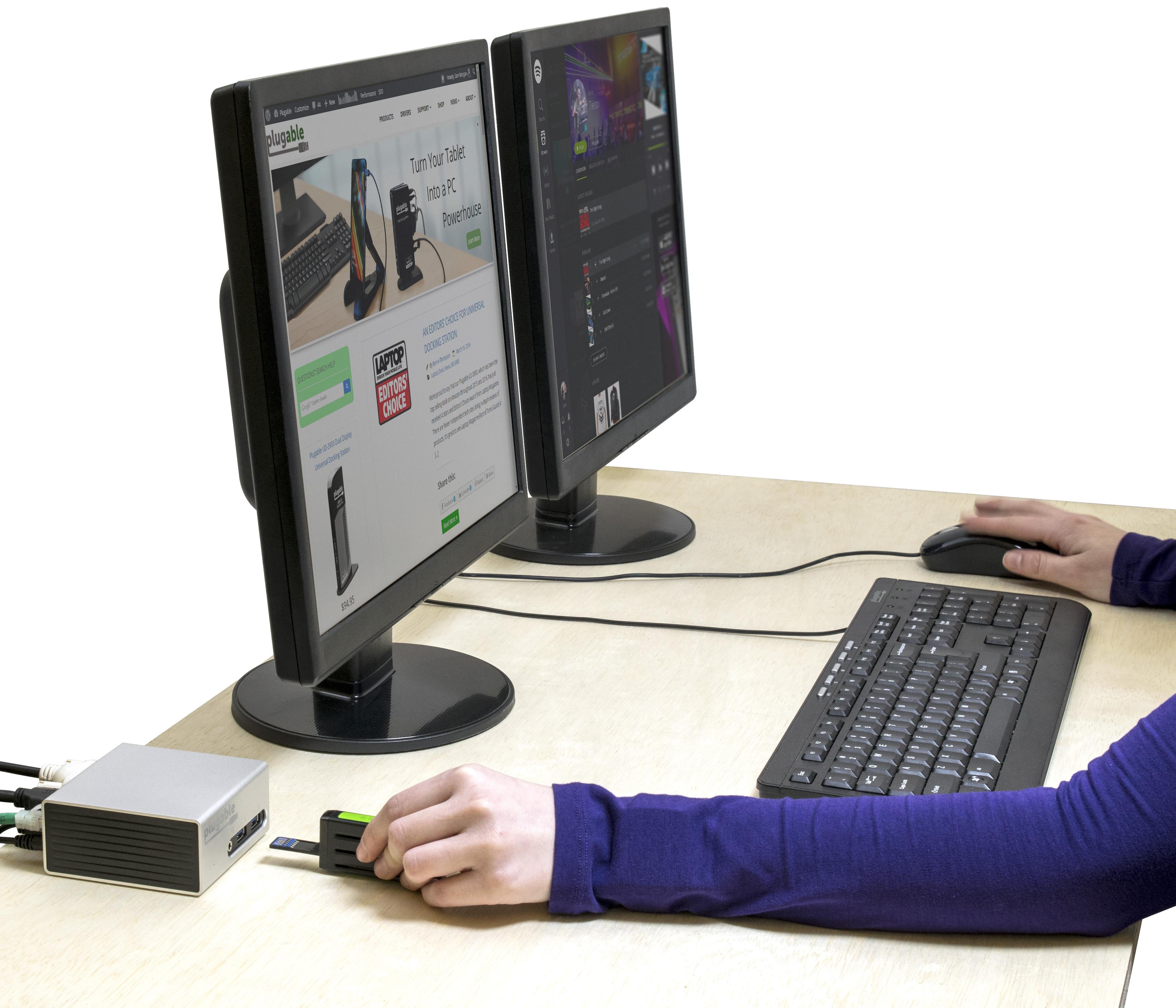 plugable-ud-5900-usb-3-0-4k-aluminum-mini-docking-station-with-dual-video-output image 2