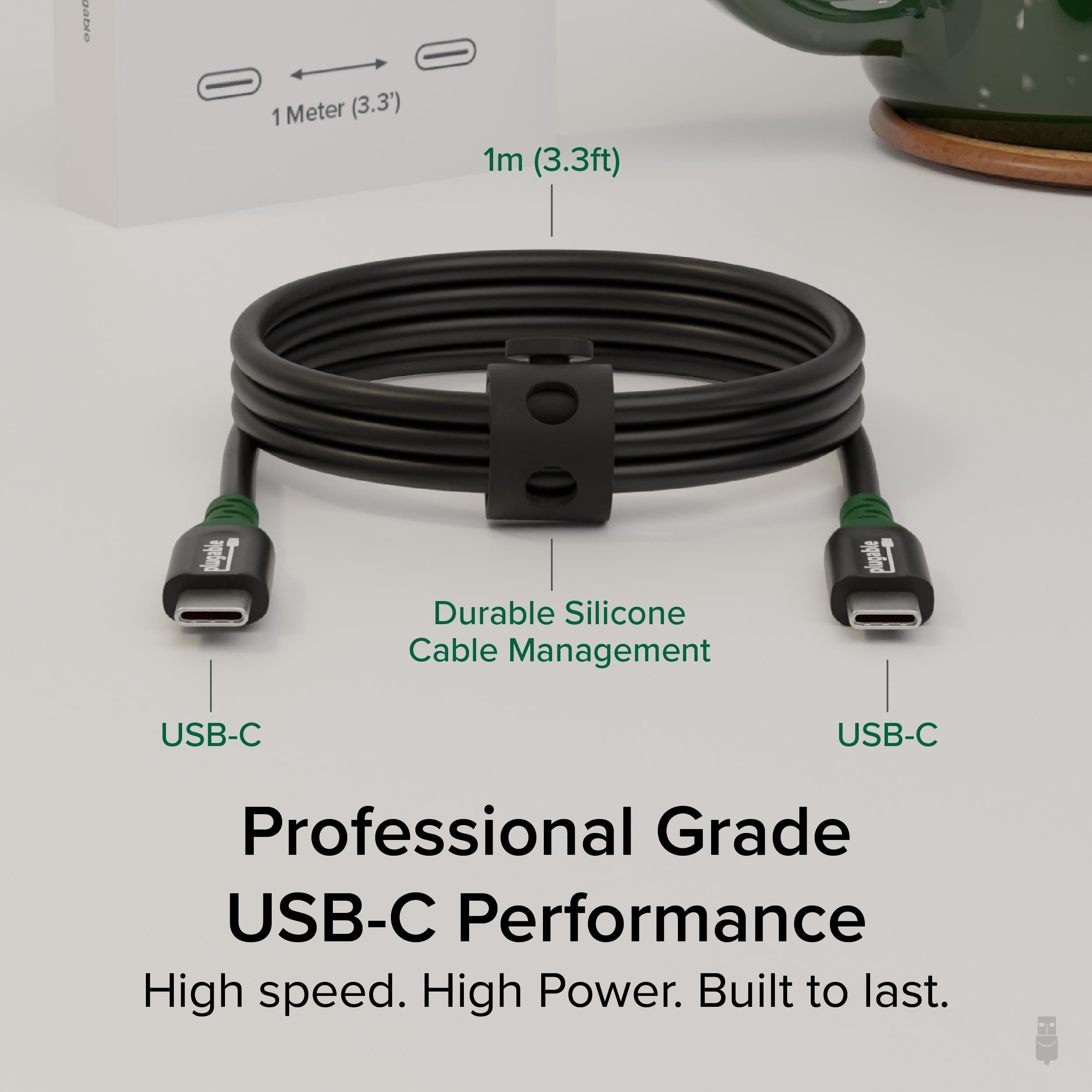 plugable-usbc-240w-1m-usb-c-to-usb-c-cable-20gbps-240w-epr-video-3-3ft-1m image 2