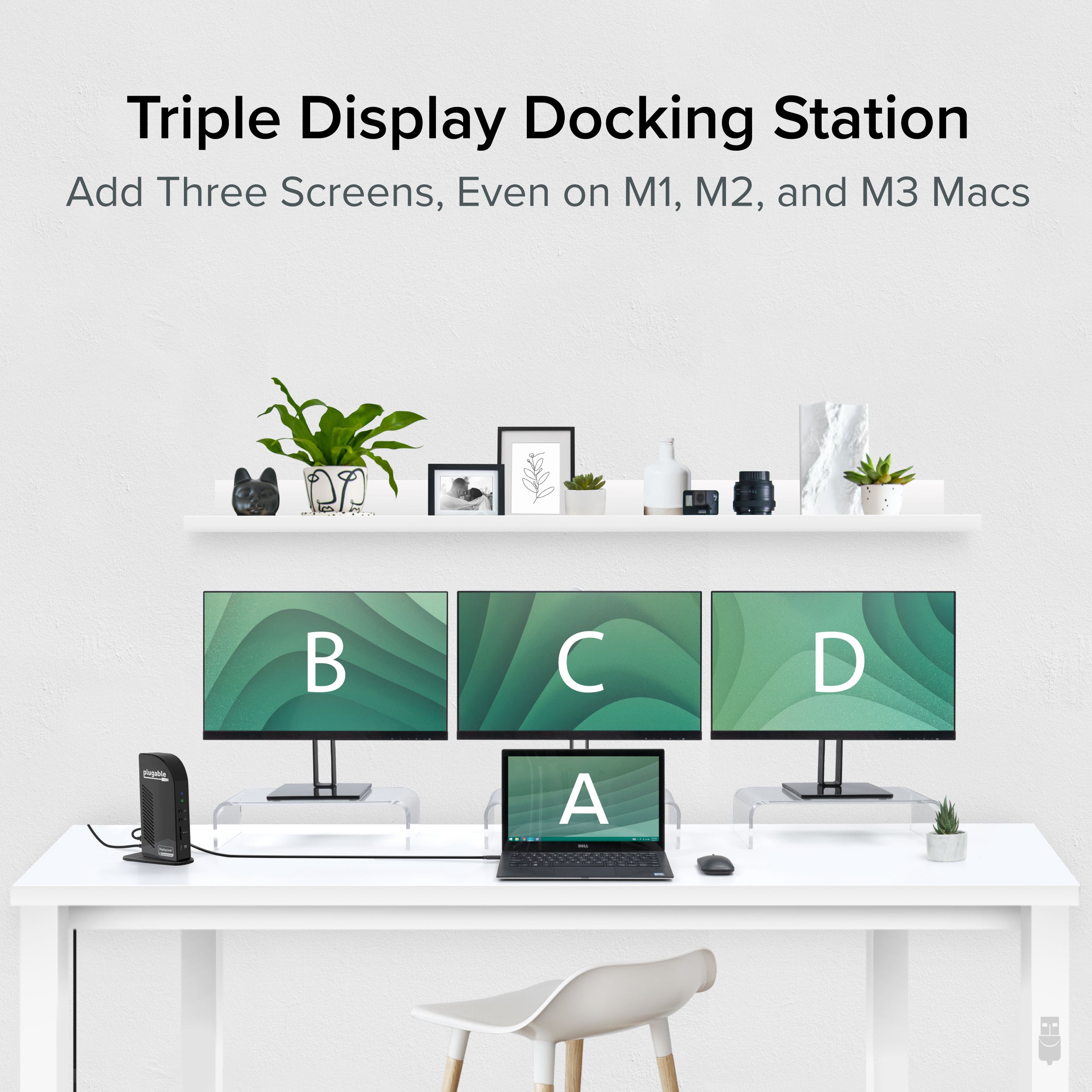plugable-ud-ultcdl-triple-monitor-usb-c-docking-station-b-stock-with-100w-chargi image 3