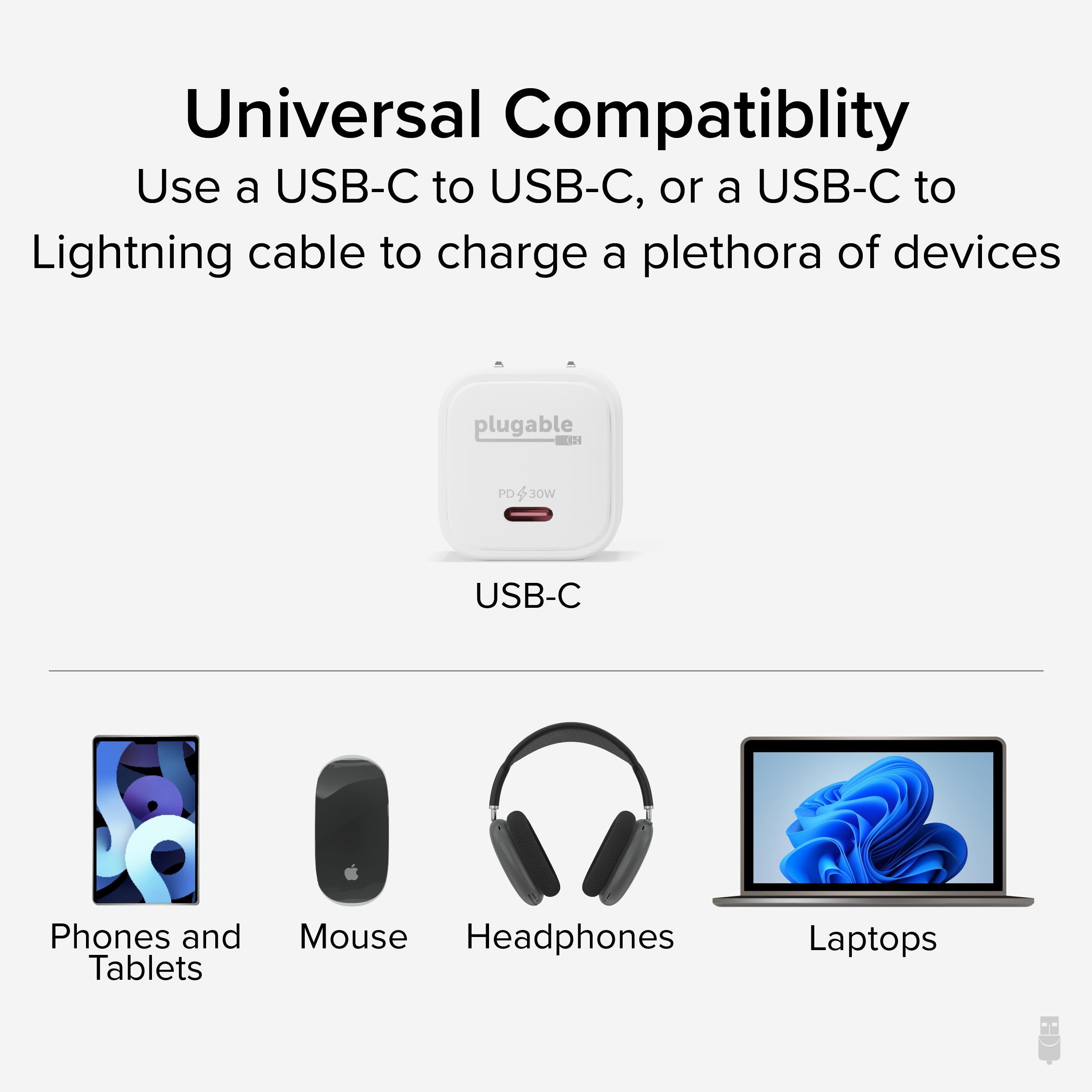 plugable-gan-usb-c-charger-block-30w-ps-30c1w-white image 3