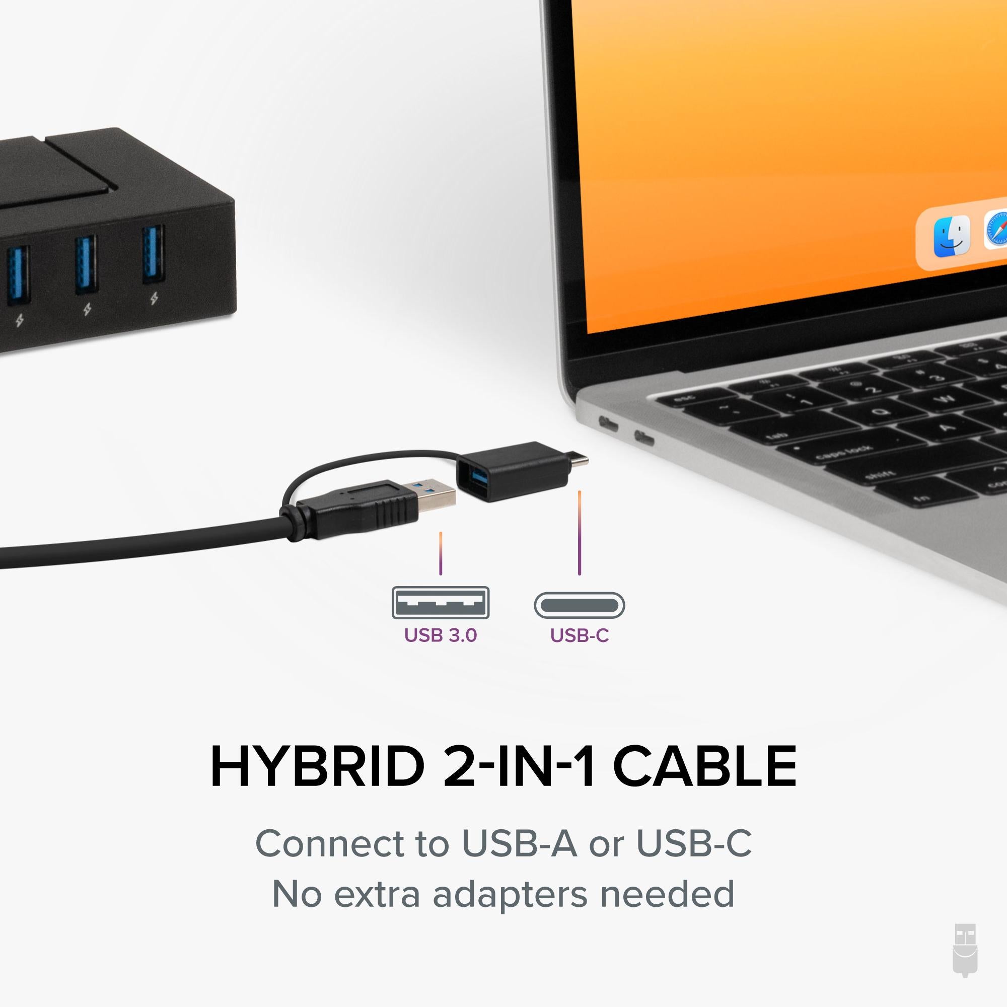 plugable-usb-3-0-and-usb-c-7-port-charging-hub-with-60w-power-adapter image 3