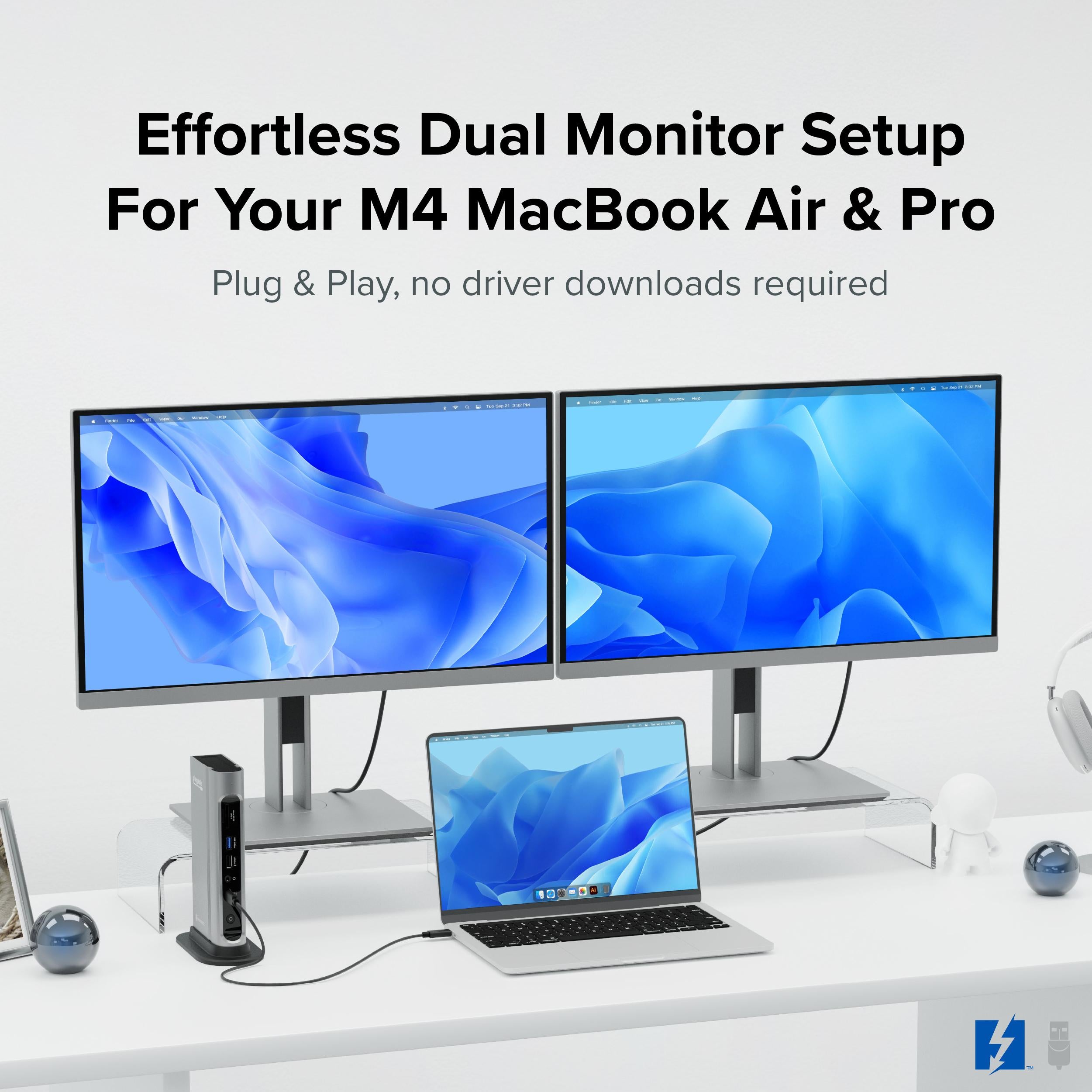 plugable-thunderbolt-4-16-in-1-docking-station-tbt4-udz-for-macbook-air-pro image 3