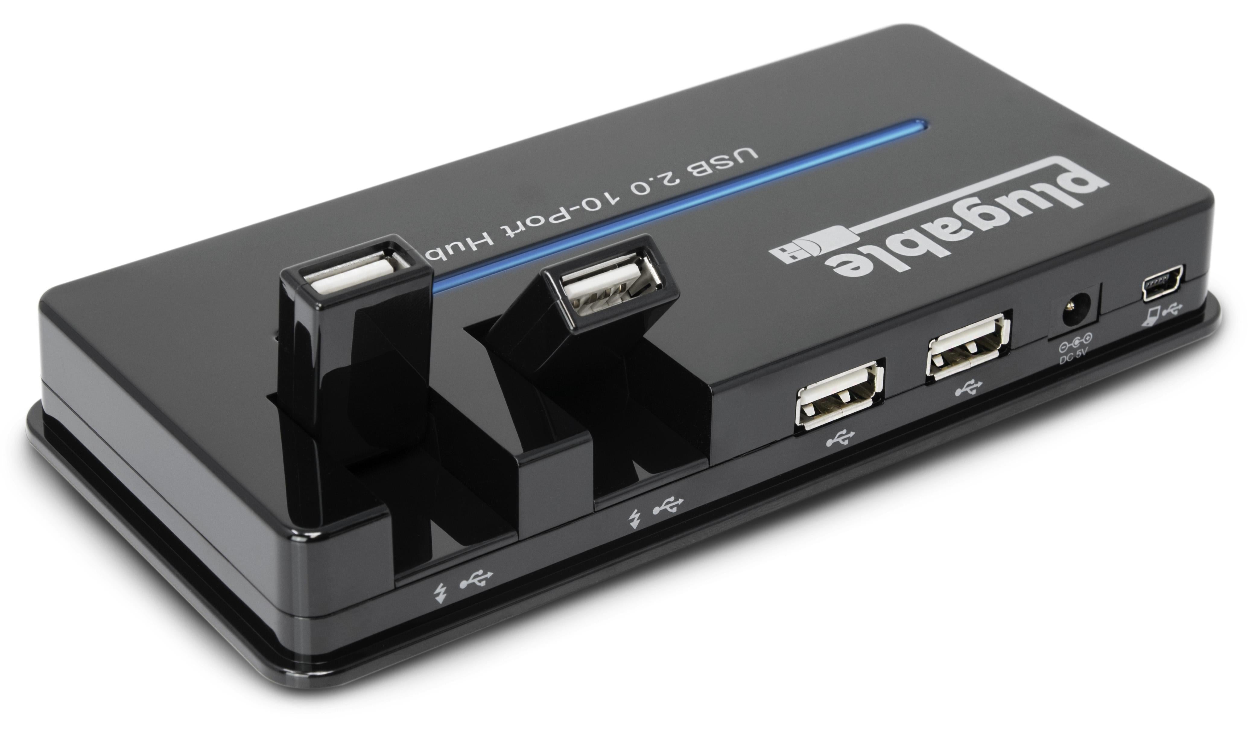 plugable-usb-2-0-10-port-hub-with-20w-power-adapter-usb2-hub10c2 image 3