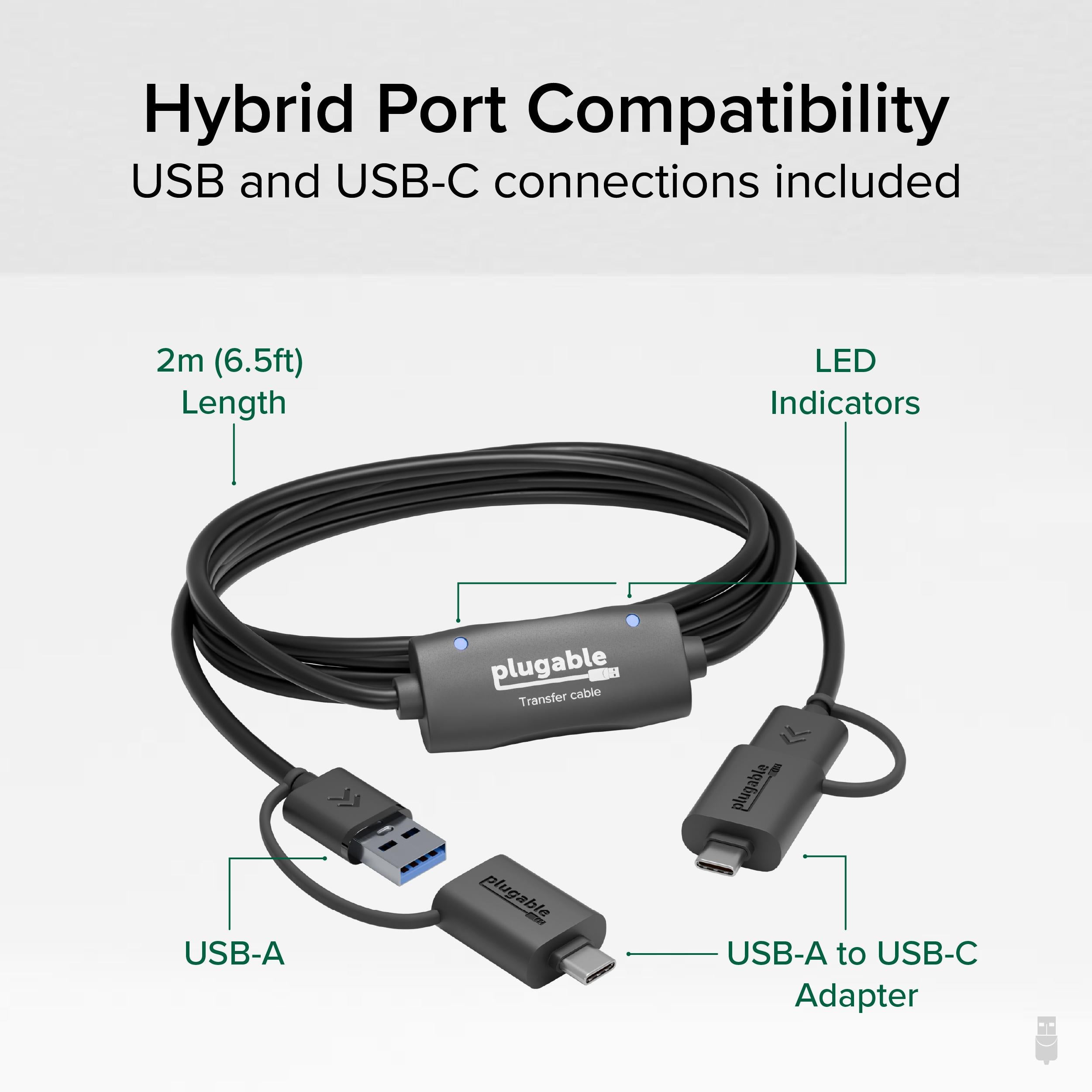 plugable-usb-data-transfer-cable-with-usb-c-adapters-6-6ft image 3