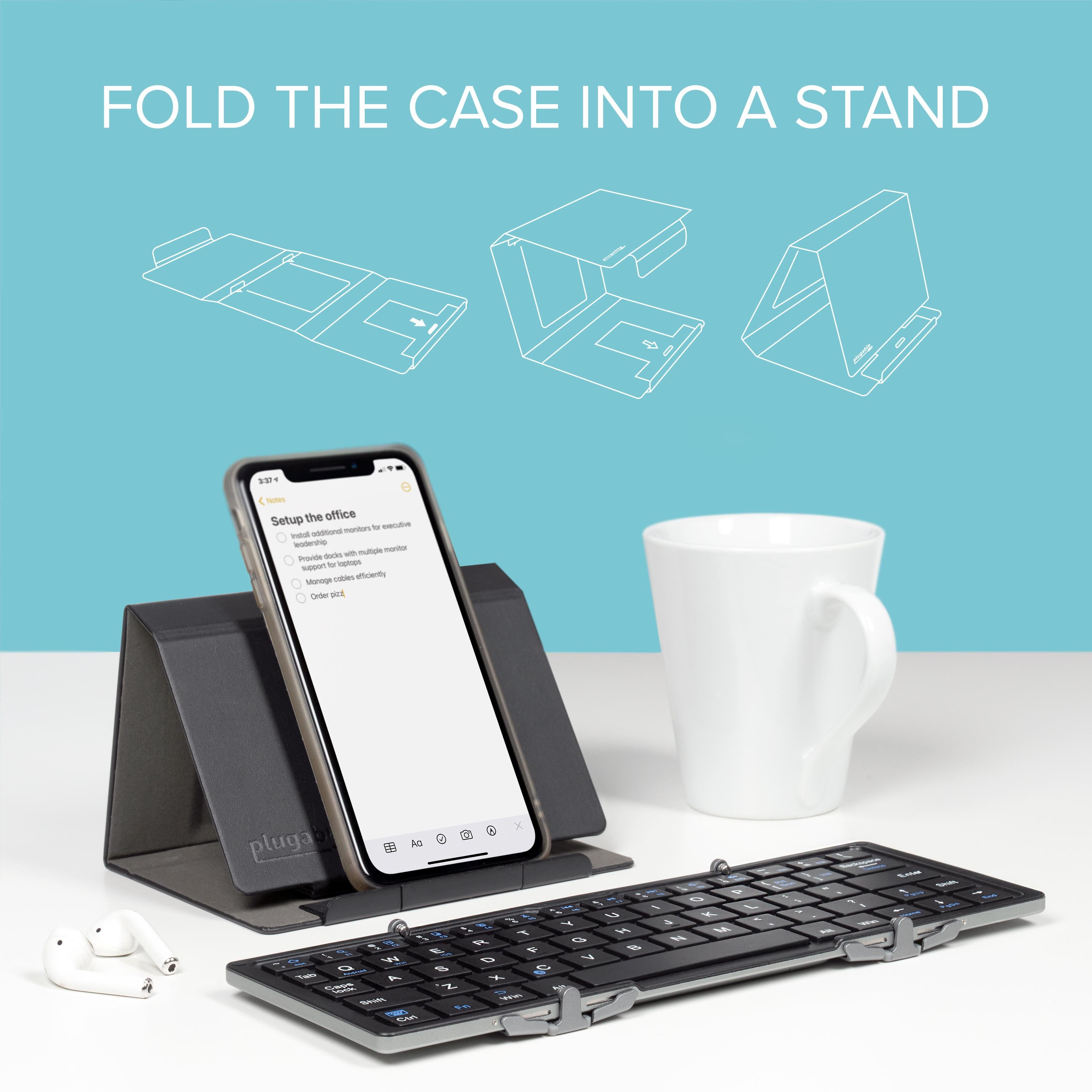 plugable-compact-bluetooth-folding-keyboard-and-case-with-stand image 3