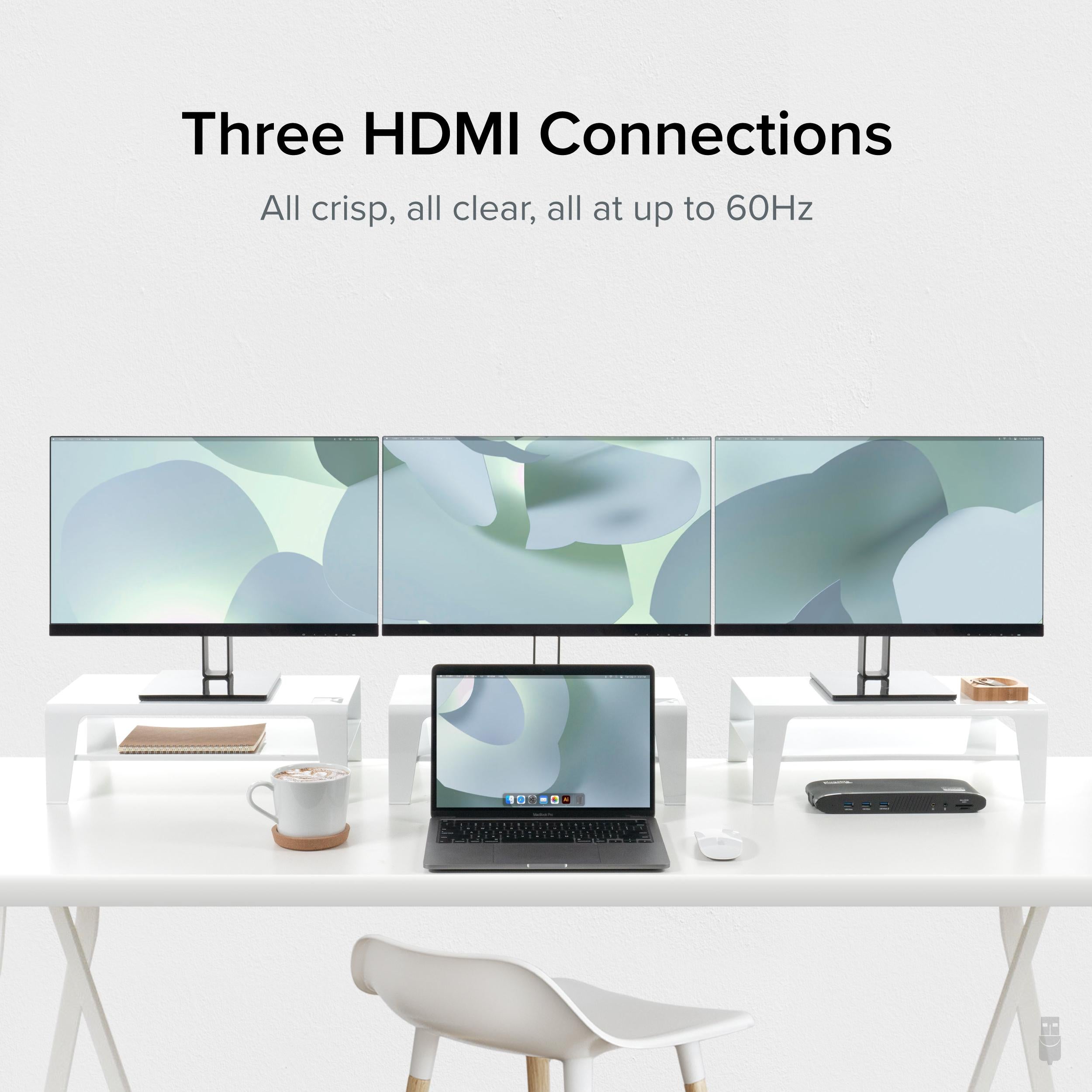 plugable-ud-3900pdh-usb-c-triple-monitor-docking-station-with-3x-hdmi-100w-charg image 3