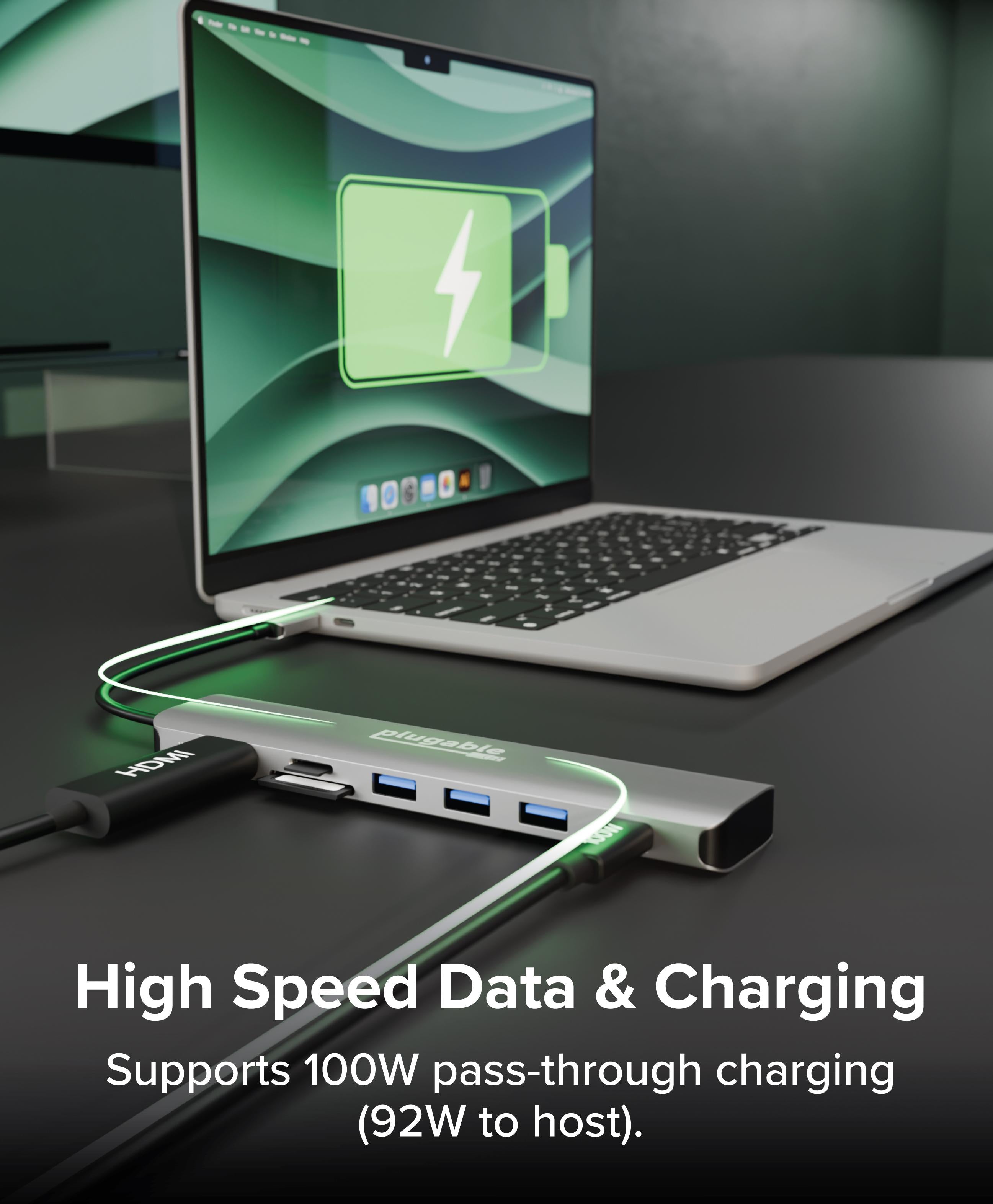 plugable-7-in-1-usb-c-hub-with-4k-60hz-hdmi-and-100w-pass-through-charging image 3