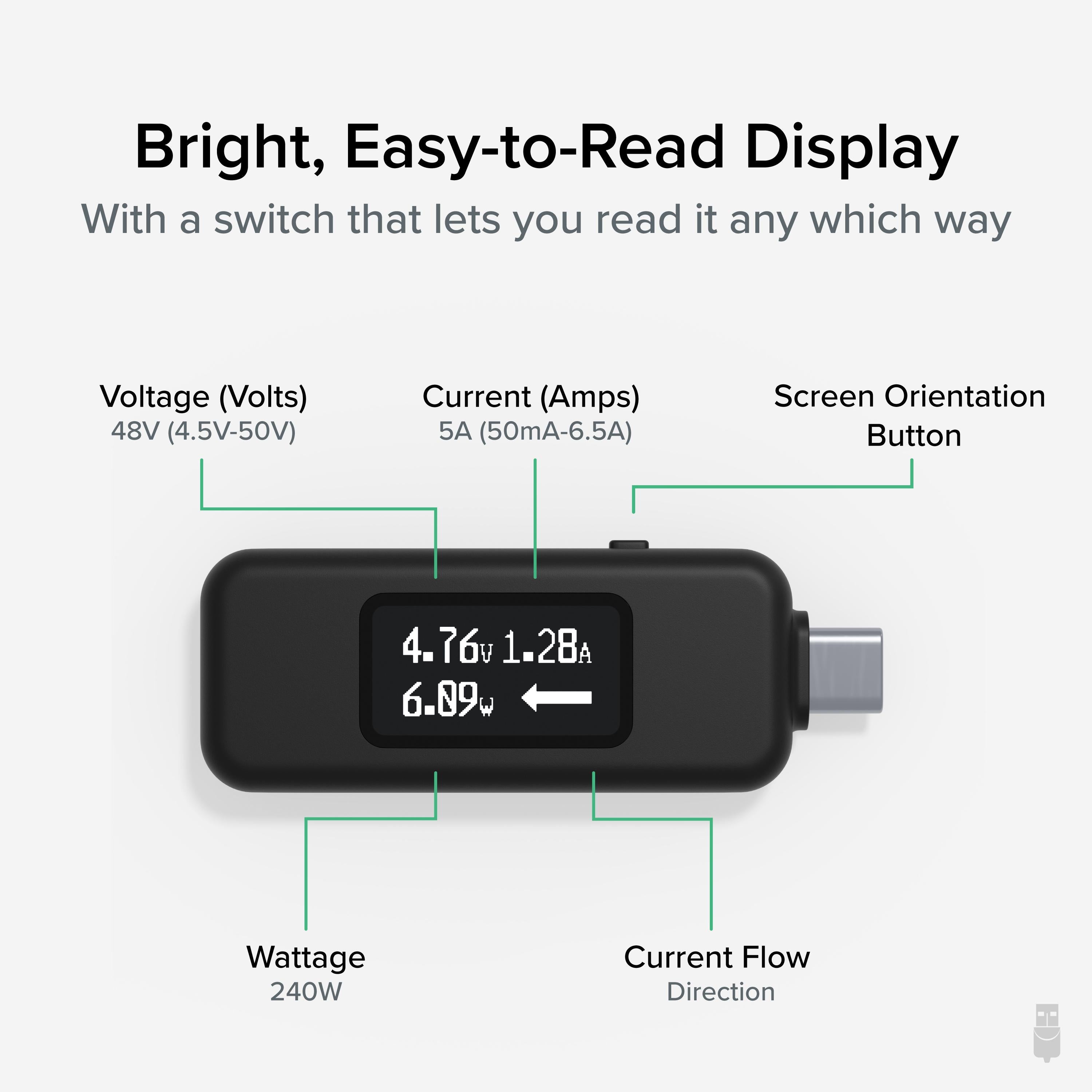 plugable-usb-c-voltage-amperage-meter-for-240w-epr-devices-usbc-vameter3 image 3