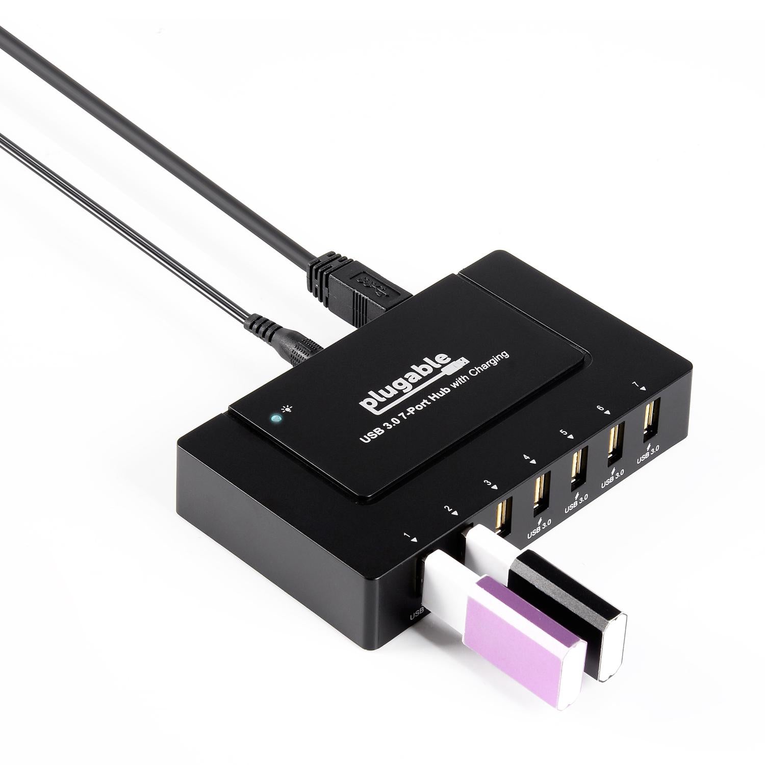 plugable-usb-3-0-7-port-charging-hub-with-60w-power-adapter image 3