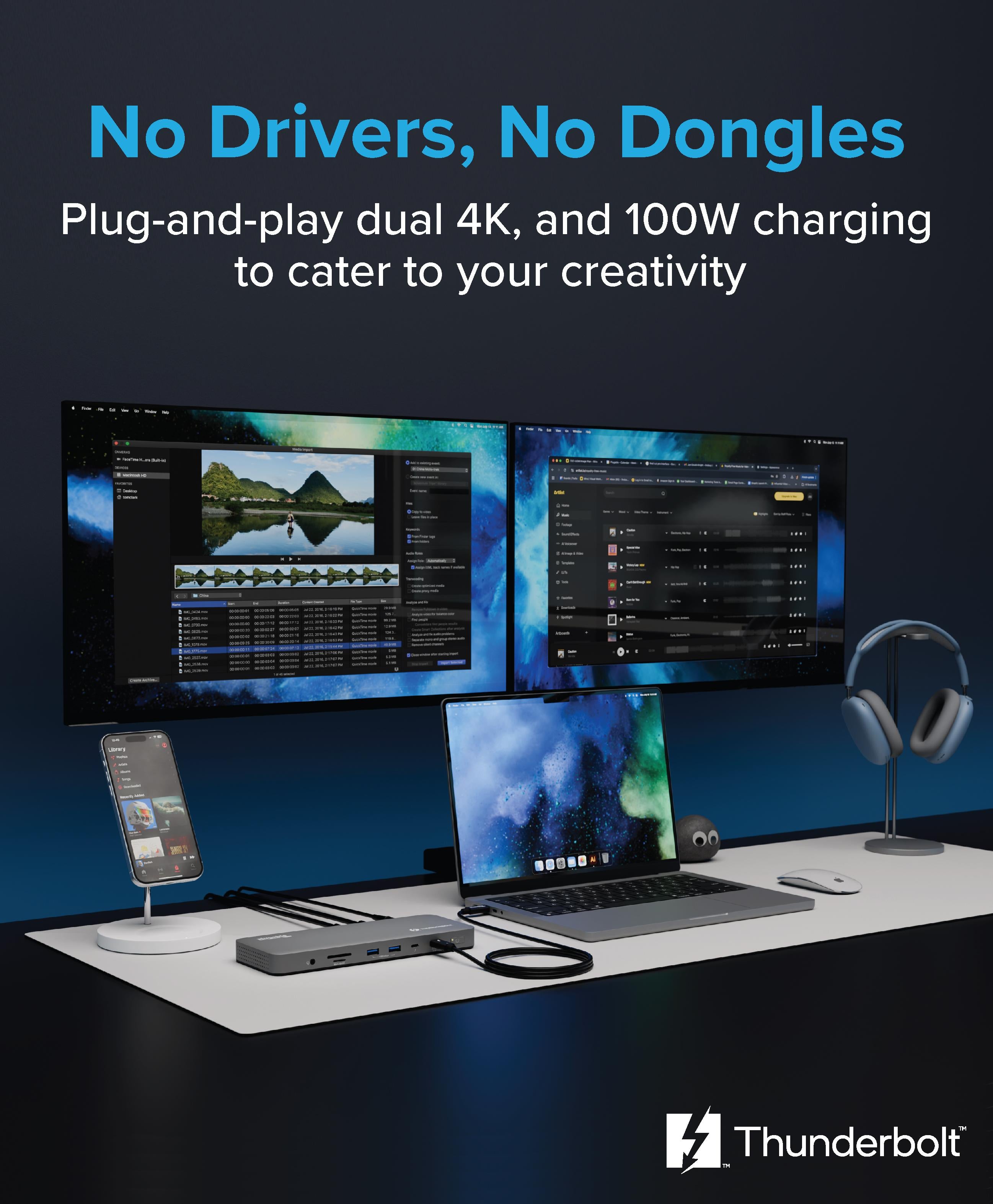 plugable-tbt-udm-thunderbolt-4-dock-for-m4-macbook-air-pro-13-in-1-with-100w-cha image 3