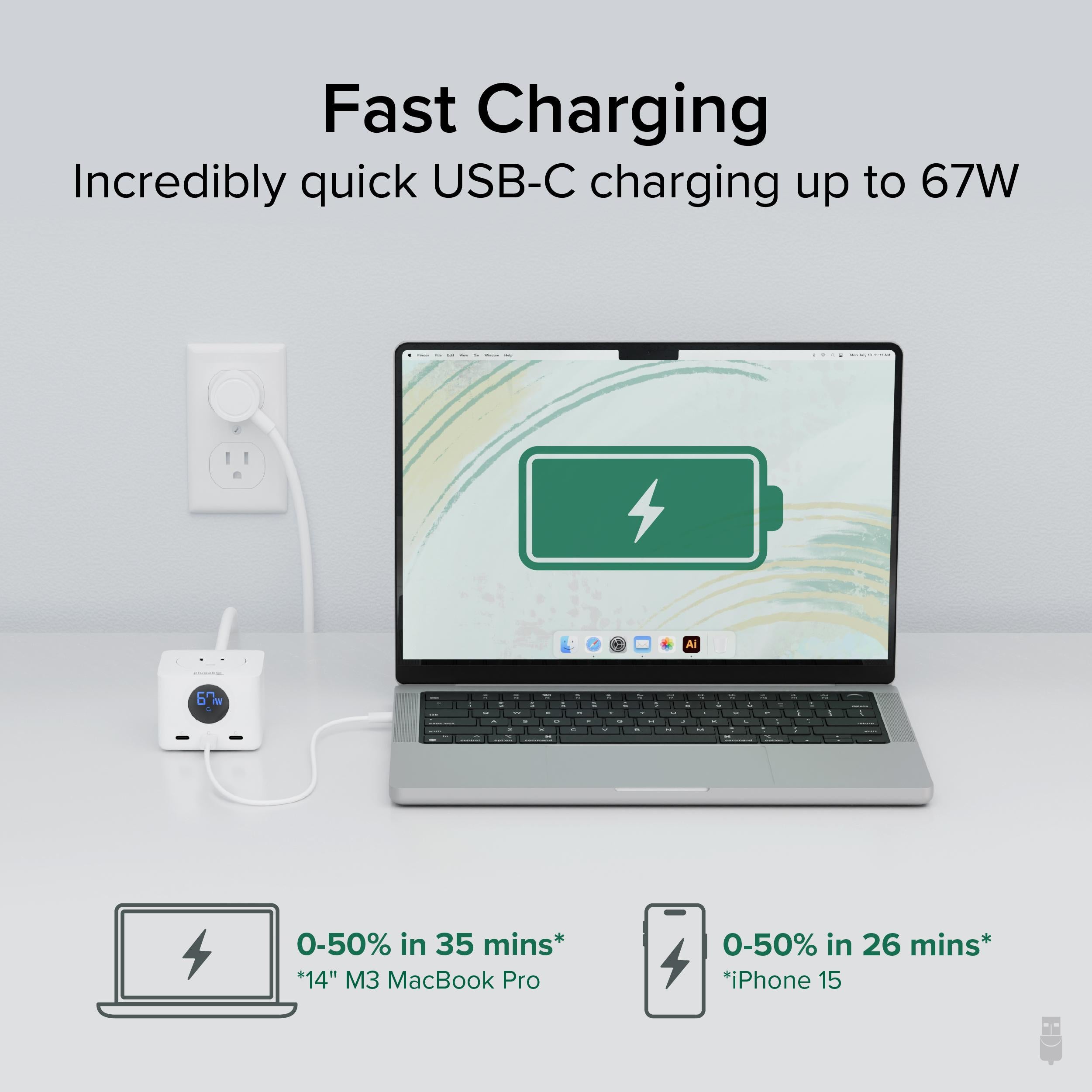 plugable-ps3-meter3-67w-usb-c-charging-station-with-power-meter-and-3-outlets image 3