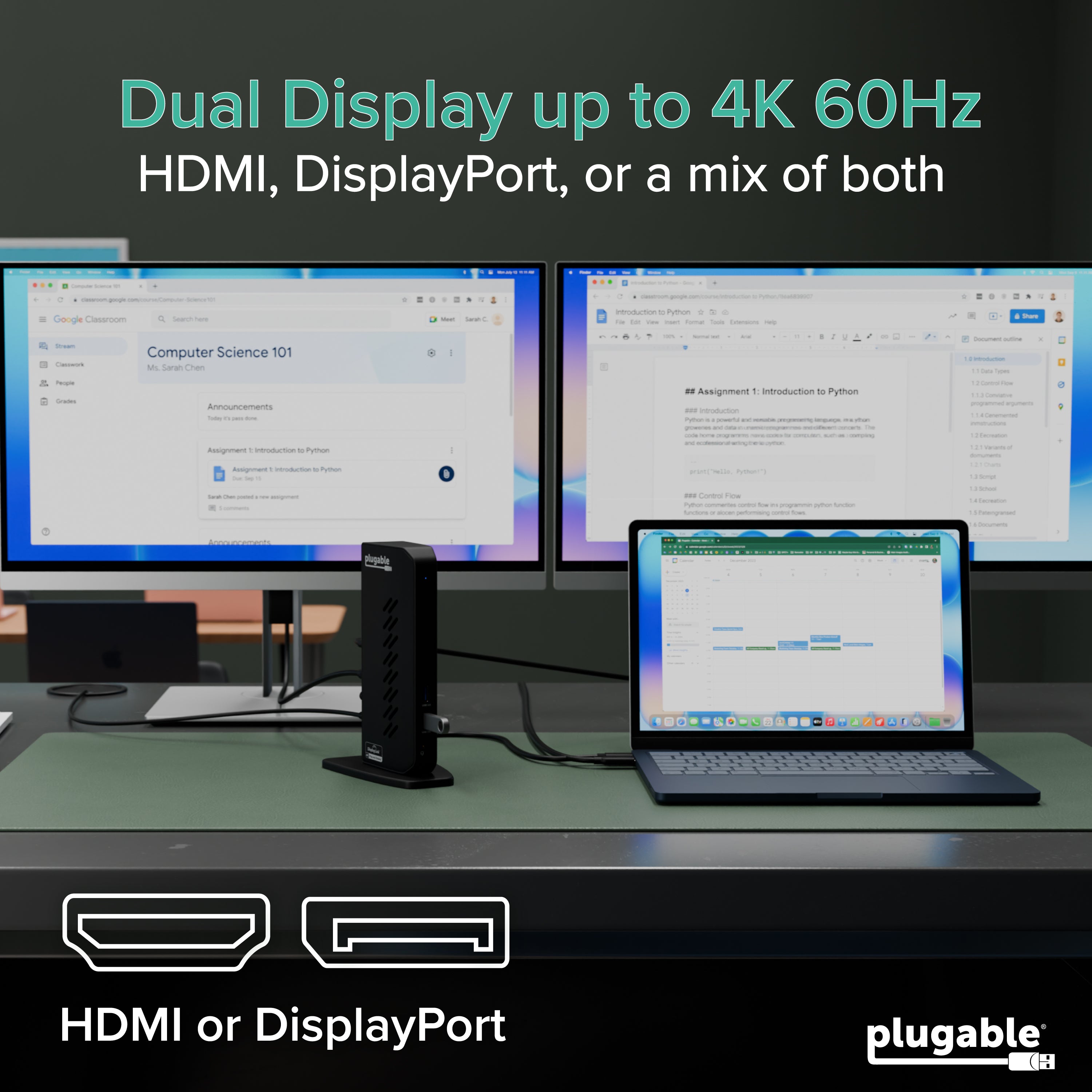 plugable-universal-docking-station-for-dual-4k-monitors-ud-6950z-b-stock image 4