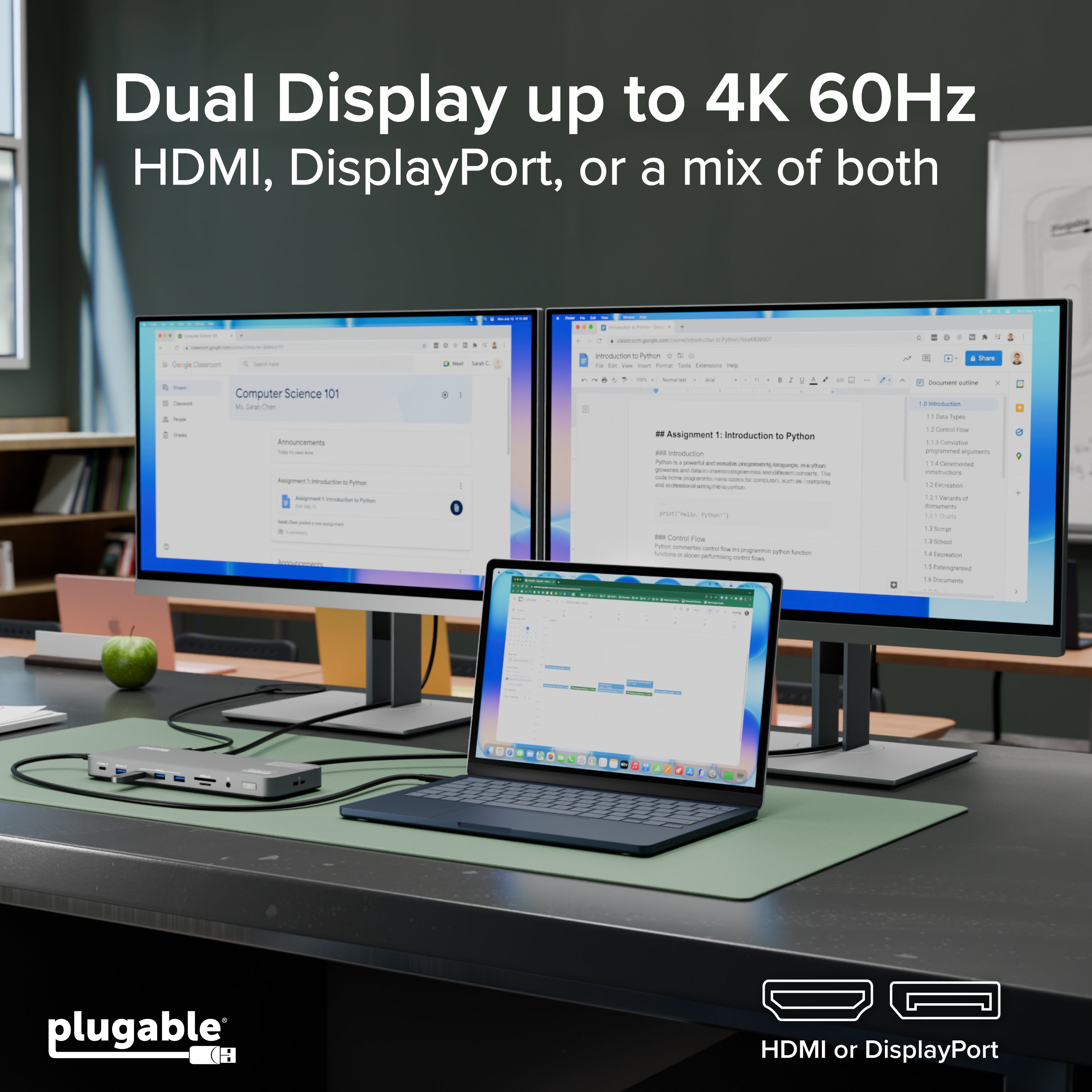 plugable-ud-6950pdh-usb-c-docking-station-for-mac-dual-4k-monitors-100w-laptop-c-2 image 4