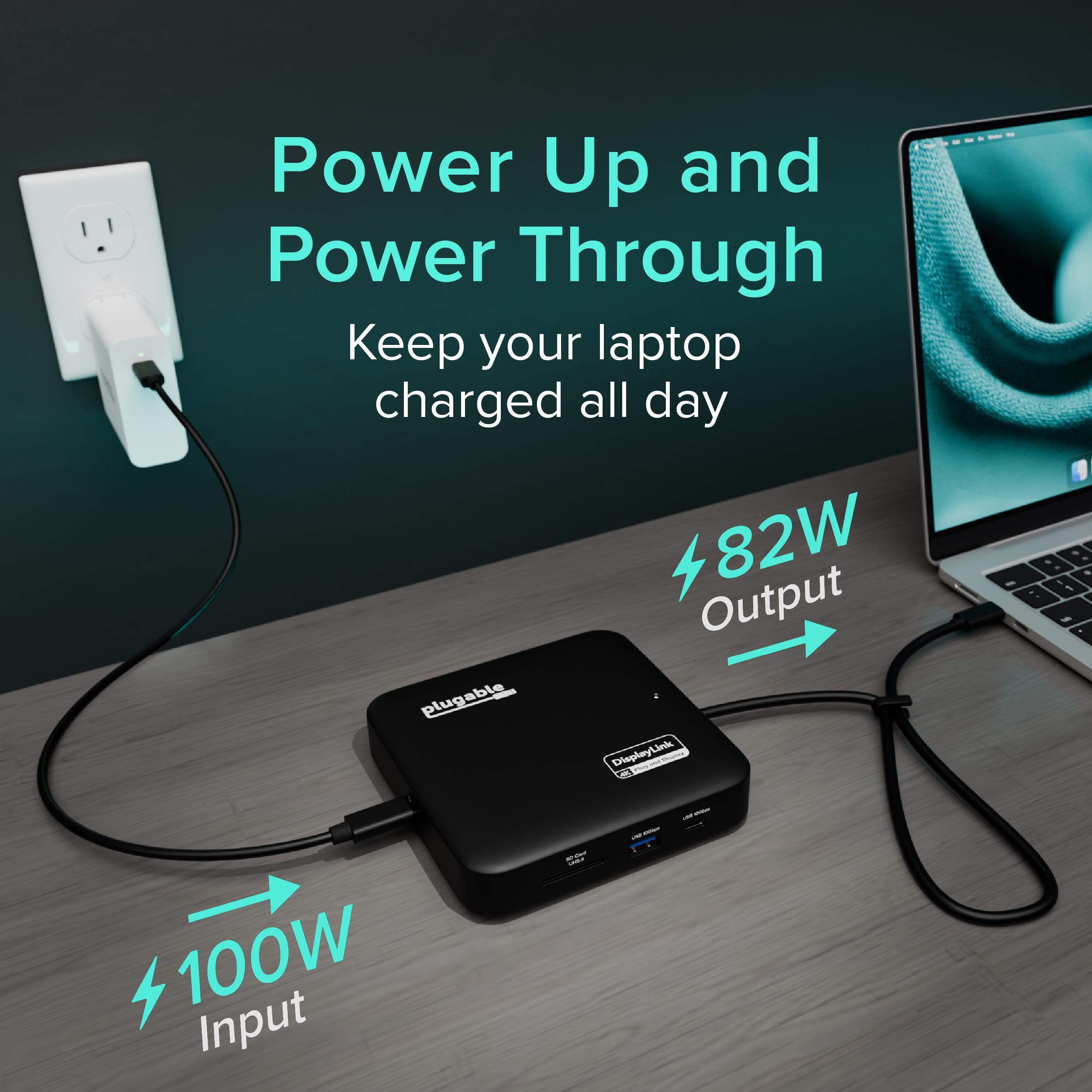 plugable-usbc-6950pdz-usb-c-dual-hdmi-docking-station-with-100w-pass-through-cha image 4