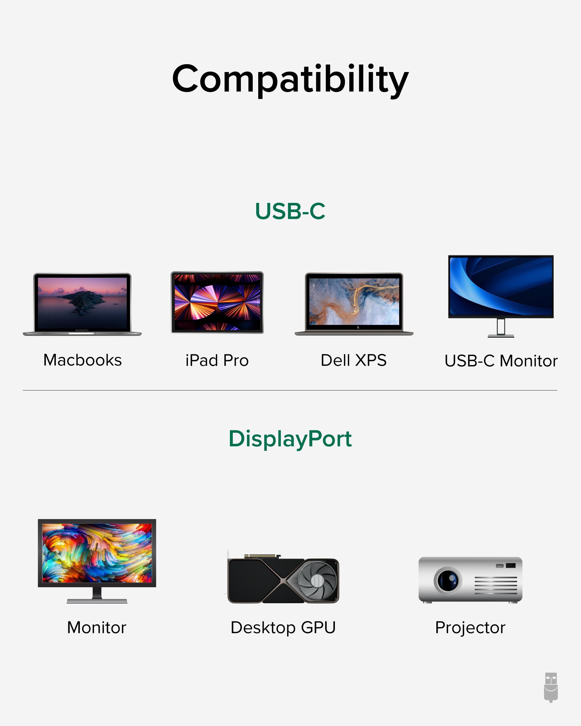 plugable-usb-c-to-displayport-bidirectional-adapter-cable-6-ft-4k60 image 4