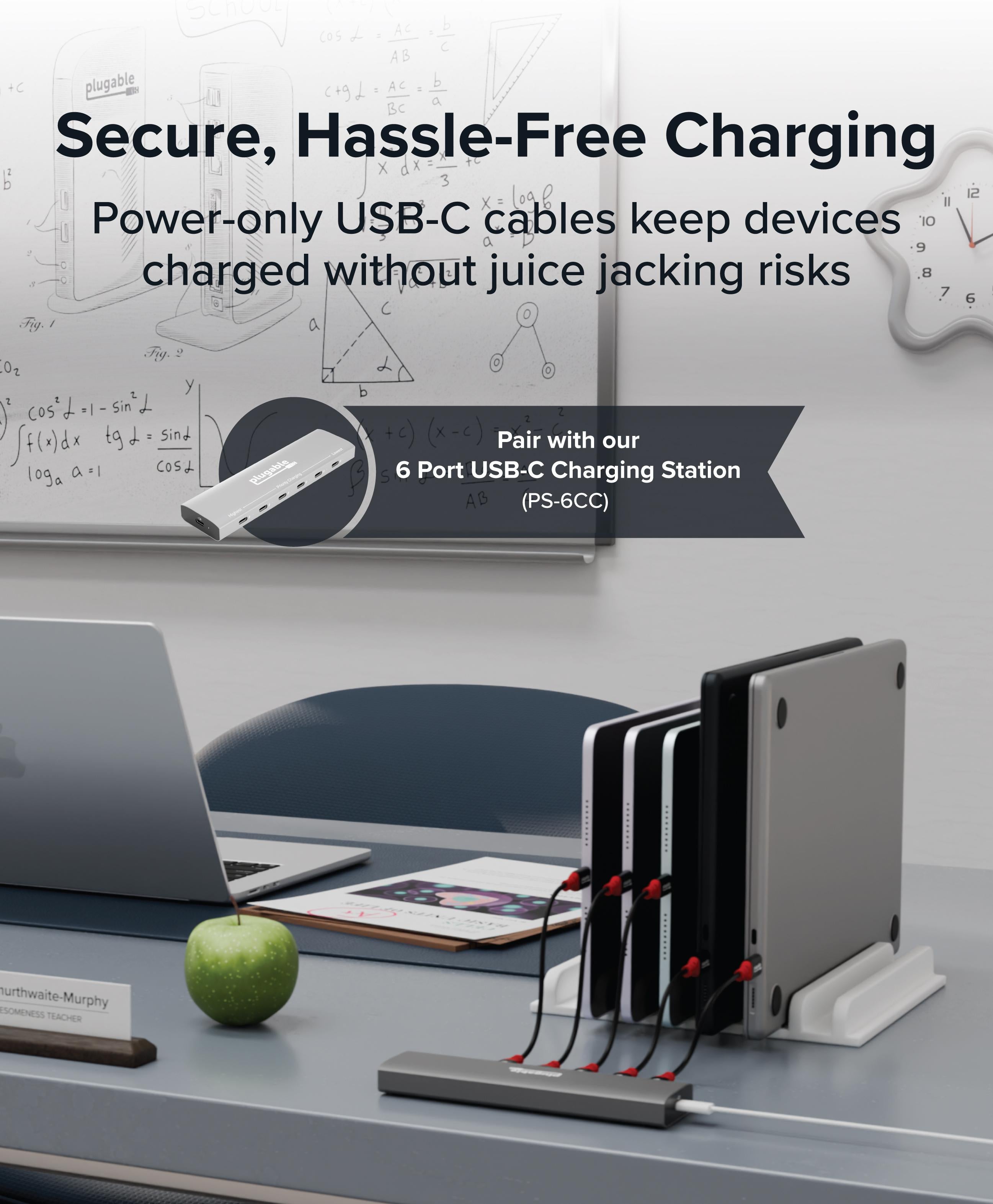 plugable-240w-usb-c-data-blocker-charge-only-cable-6-inch-5-pack image 4