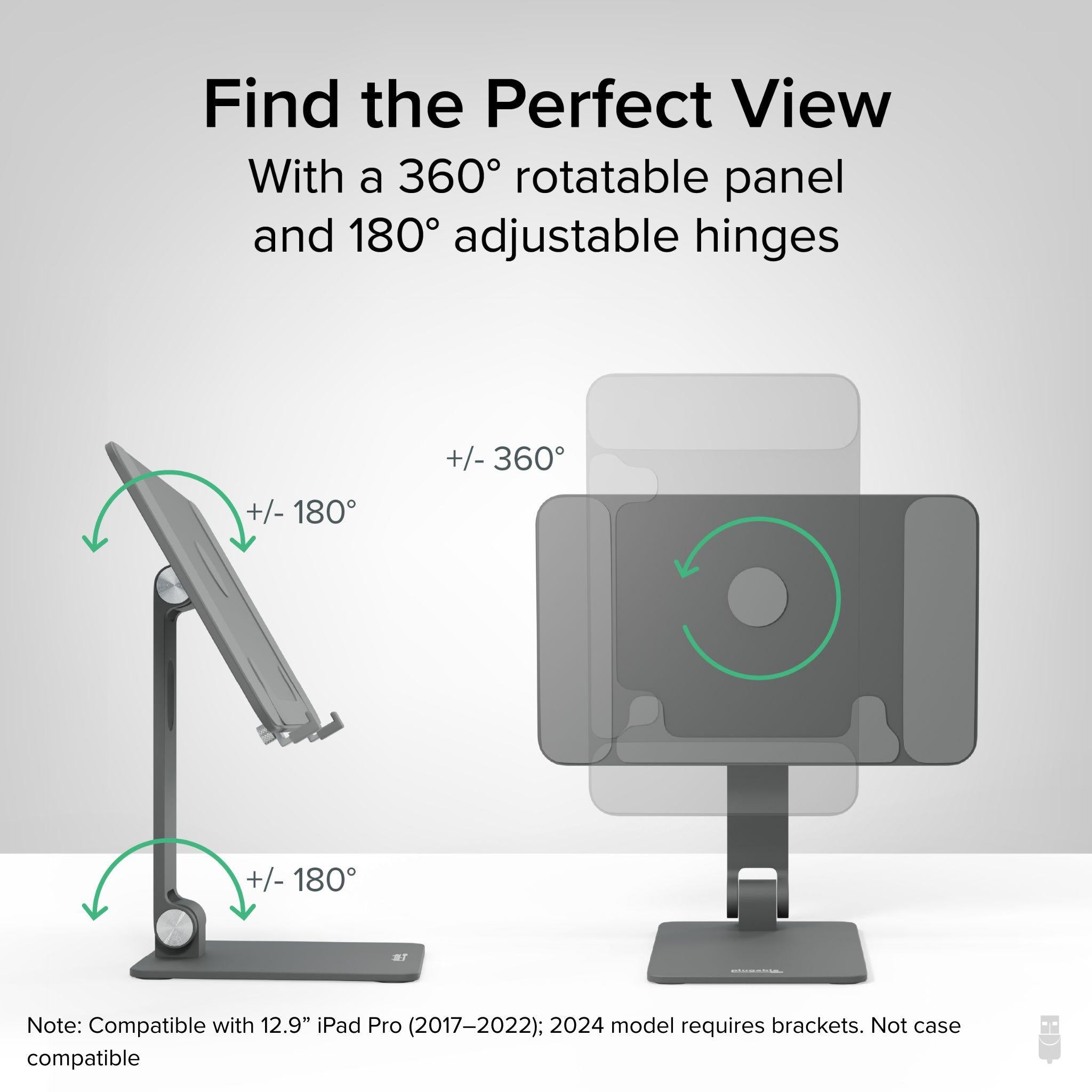 plugable-magnetic-ipad-tablet-stand-for-ipad-pro-12-9-adjustable-angle-aluminum image 4