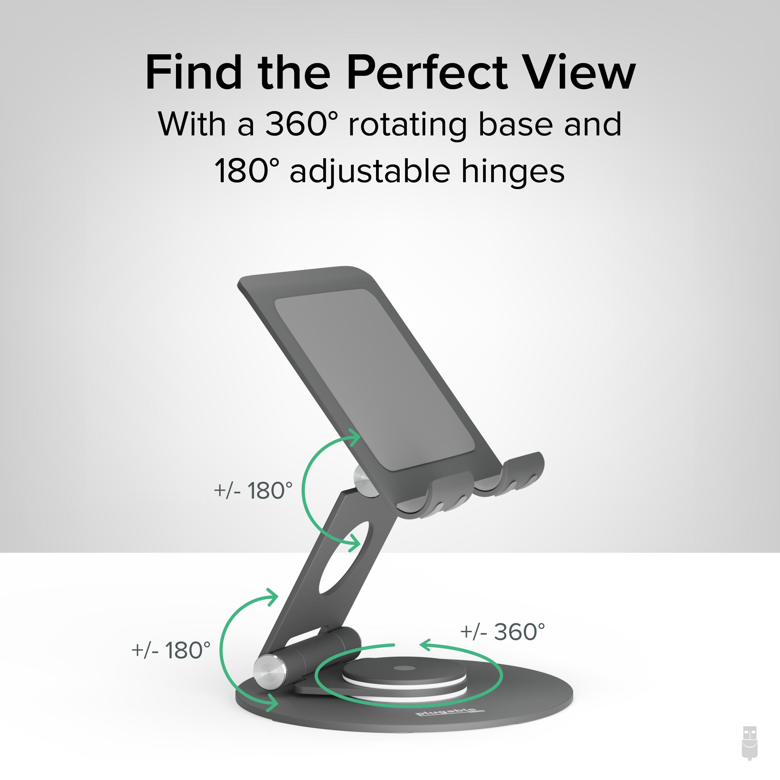 plugable-universal-tablet-stand-with-360-rotating-base image 4