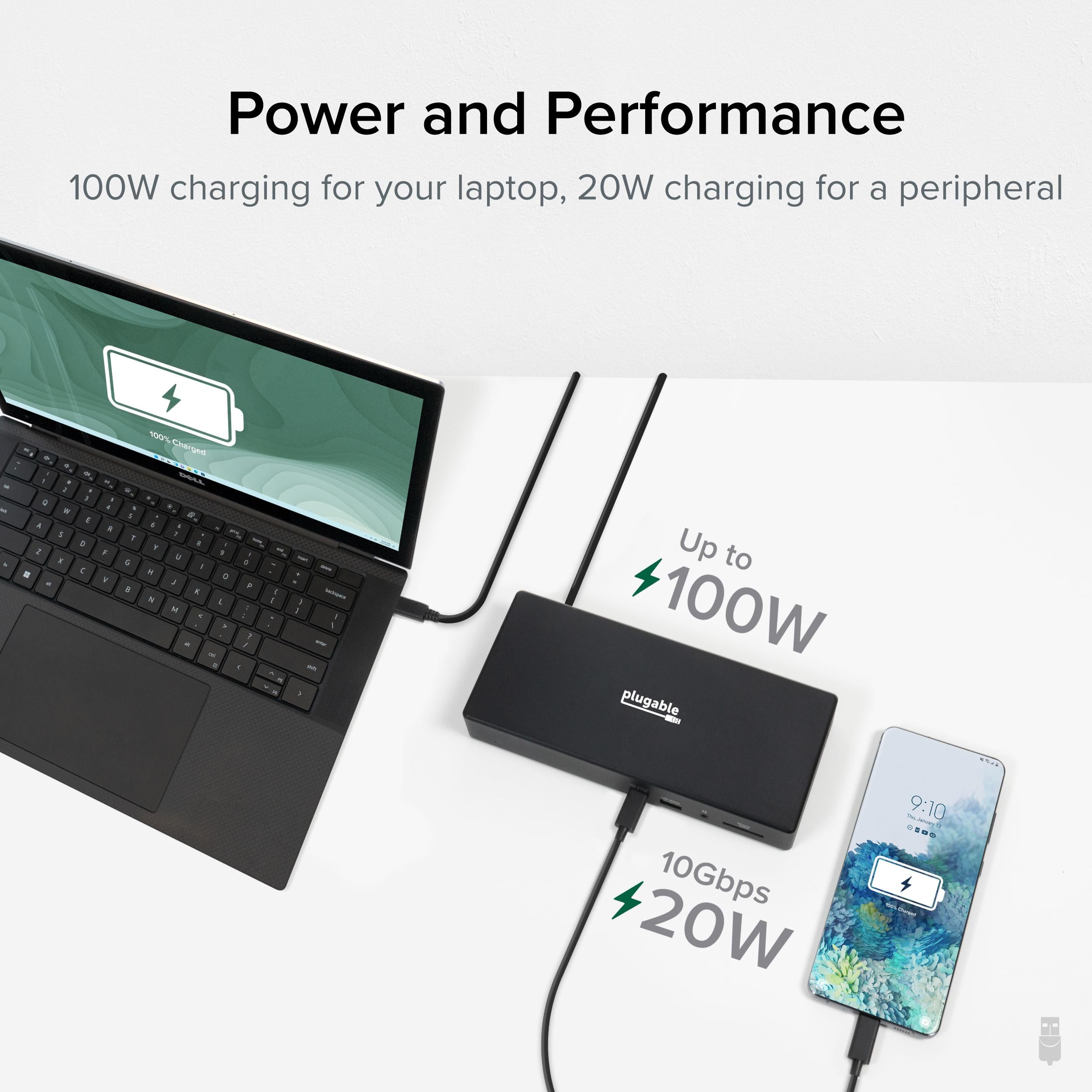 plugable-usb-c-triple-monitor-docking-station-for-windows-and-mac-100w-charging- image 4