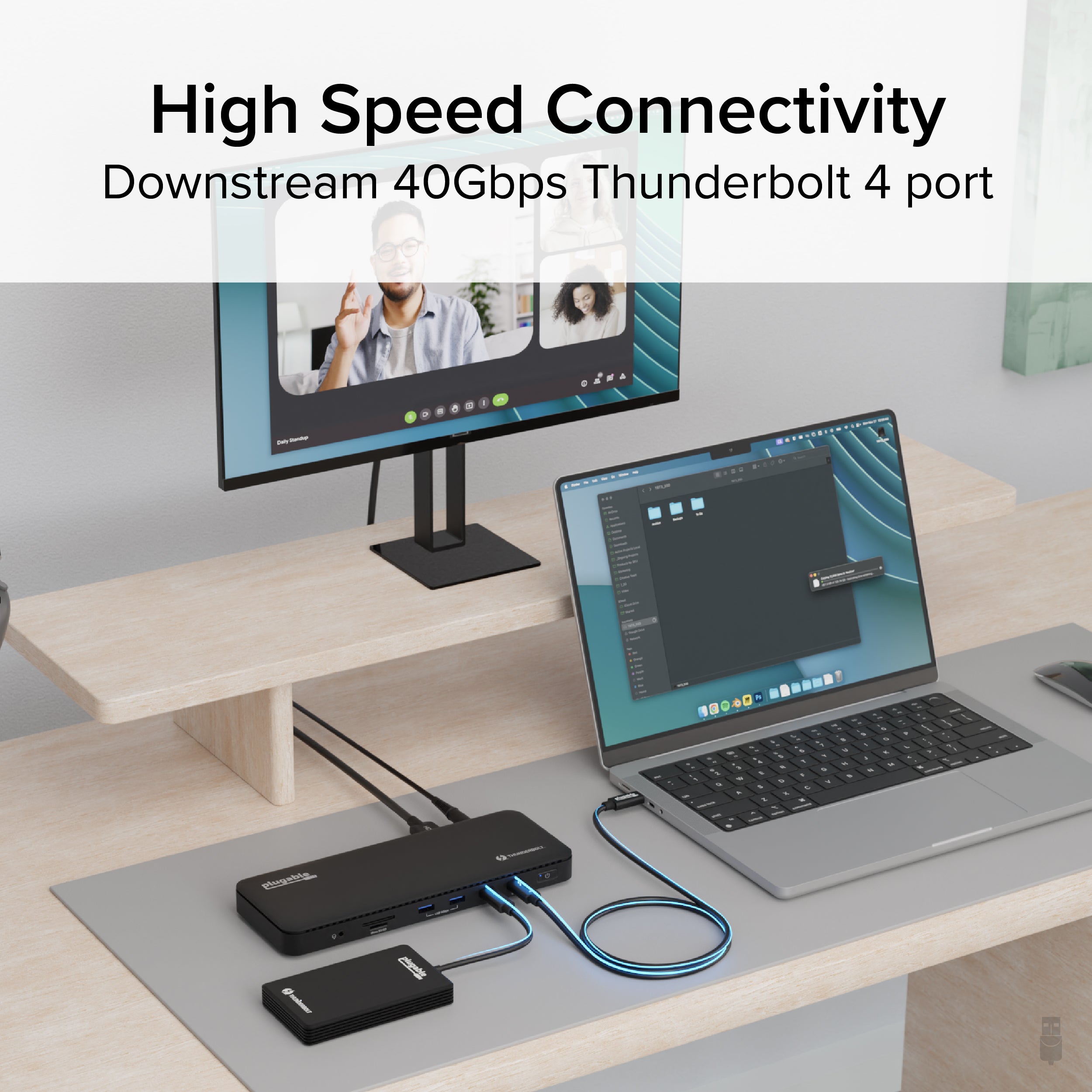 plugable-thunderbolt-4-dock-tbt4-ud5-13-ports-dual-4k-or-single-8k-100w-charging image 4