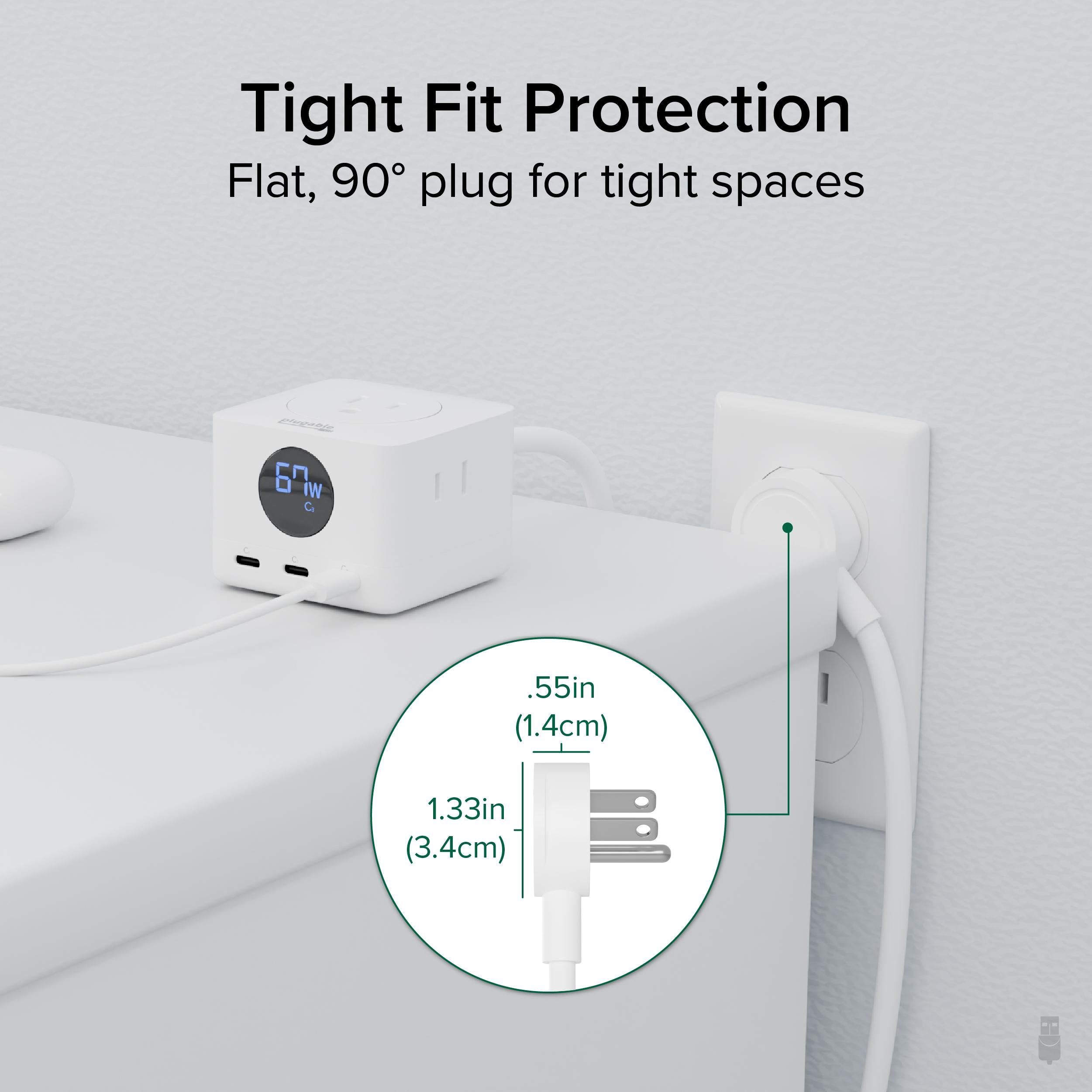 plugable-ps3-meter3-67w-usb-c-charging-station-with-power-meter-and-3-outlets image 5