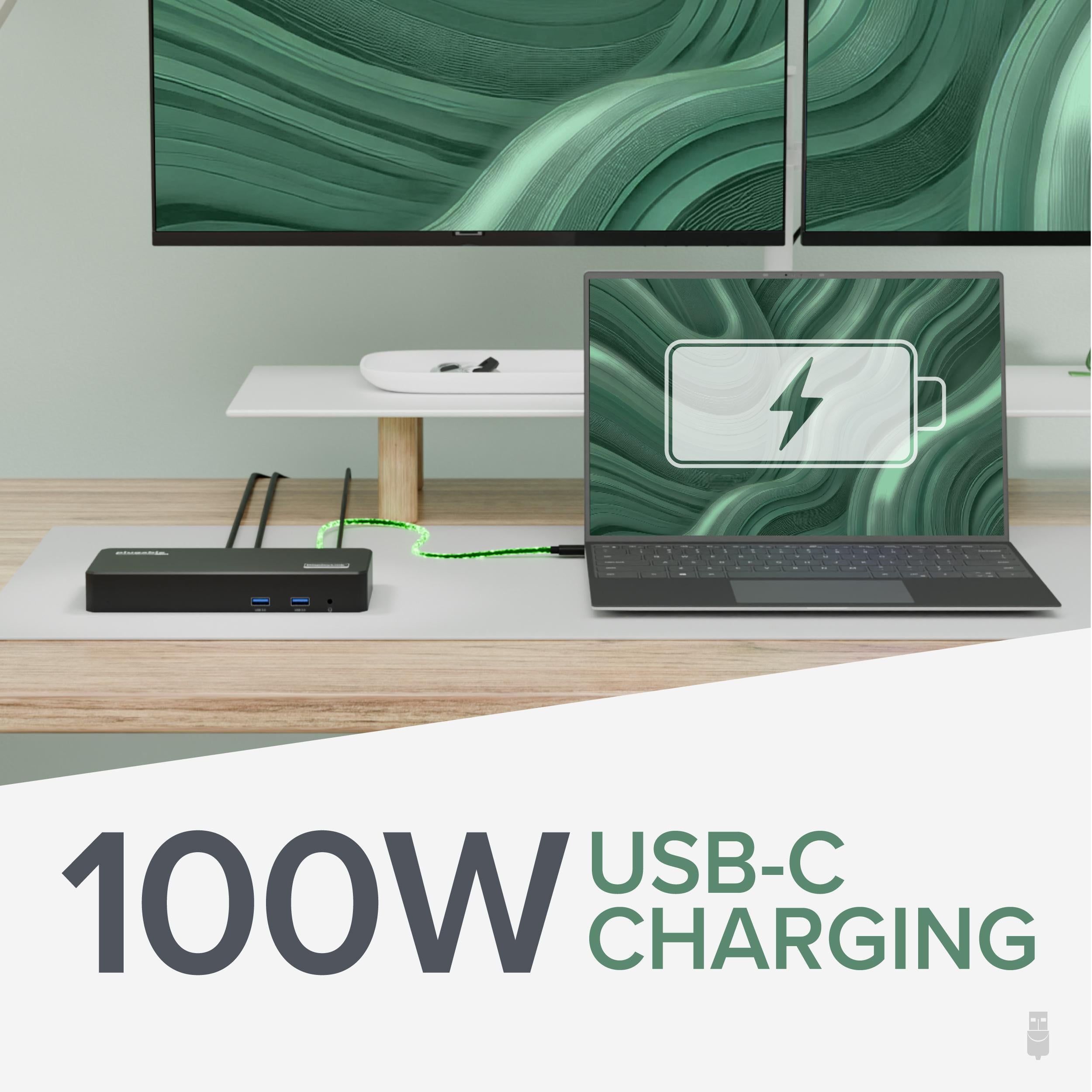 plugable-ud-3900pdz-usb-c-triple-monitor-docking-station-with-100w-charging image 5