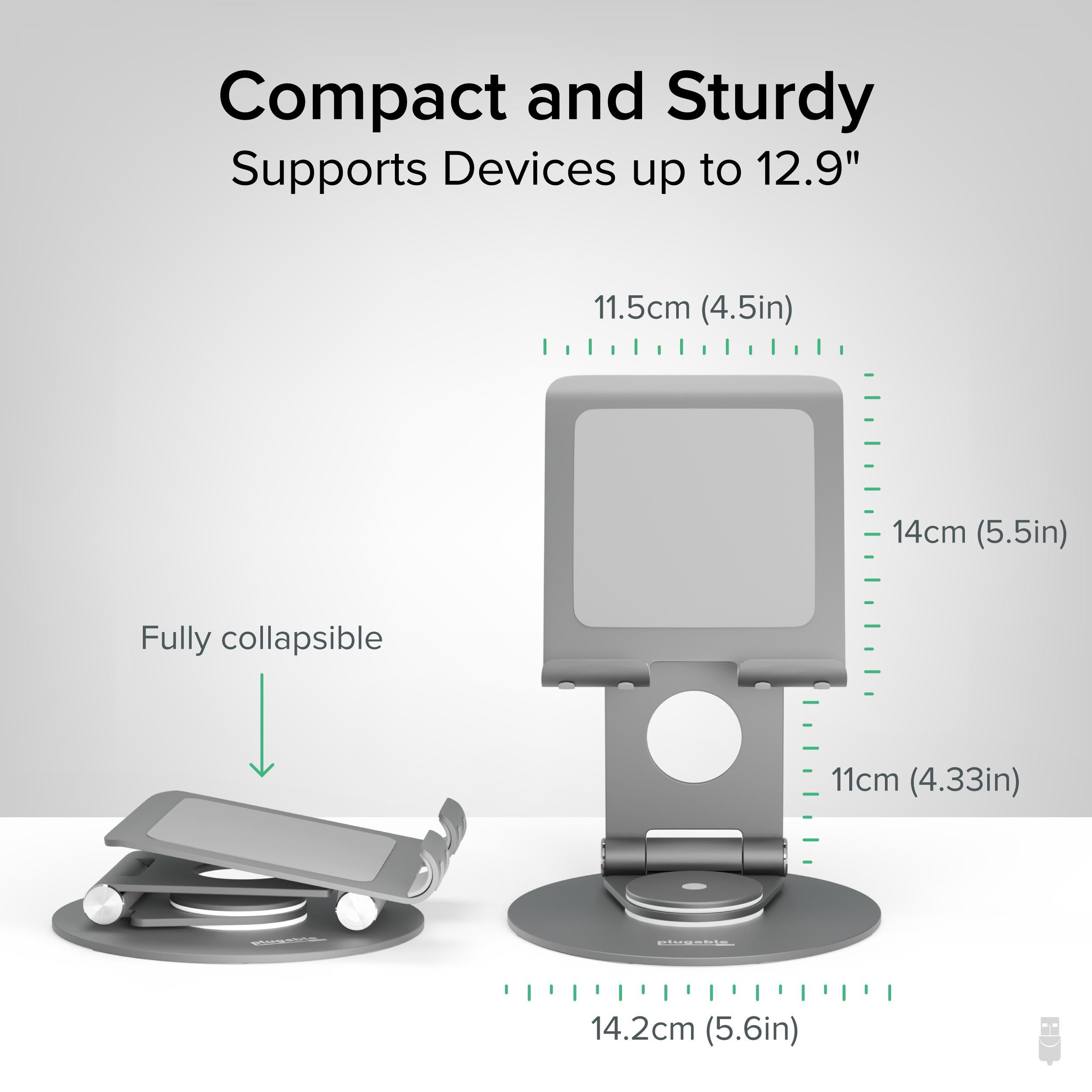 plugable-universal-tablet-stand-with-360-rotating-base image 5