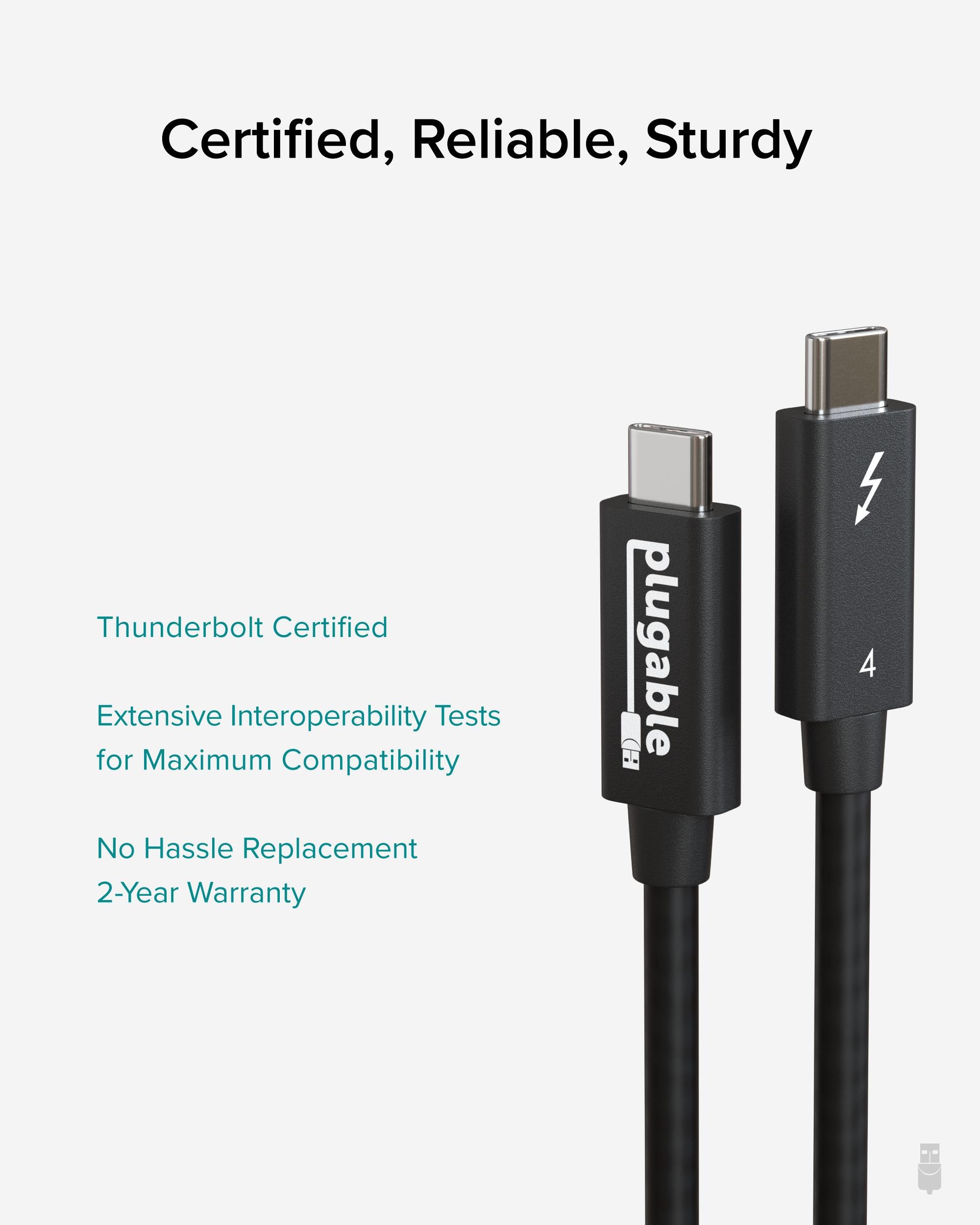plugable-thunderbolt-4-cable-6-6ft-2m-active-40gbps-100w image 5