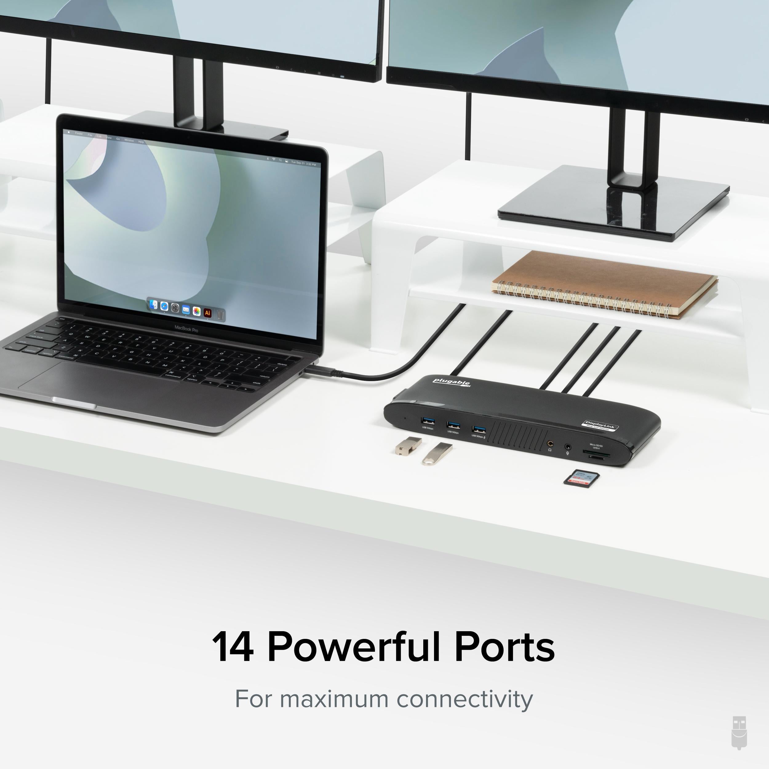 plugable-ud-3900pdh-usb-c-triple-monitor-docking-station-with-3x-hdmi-100w-charg image 5