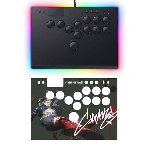 razer-kitsune-all-button-arcade-controller-street-fighter-cammy-vinyl-skin-bundl image 8
