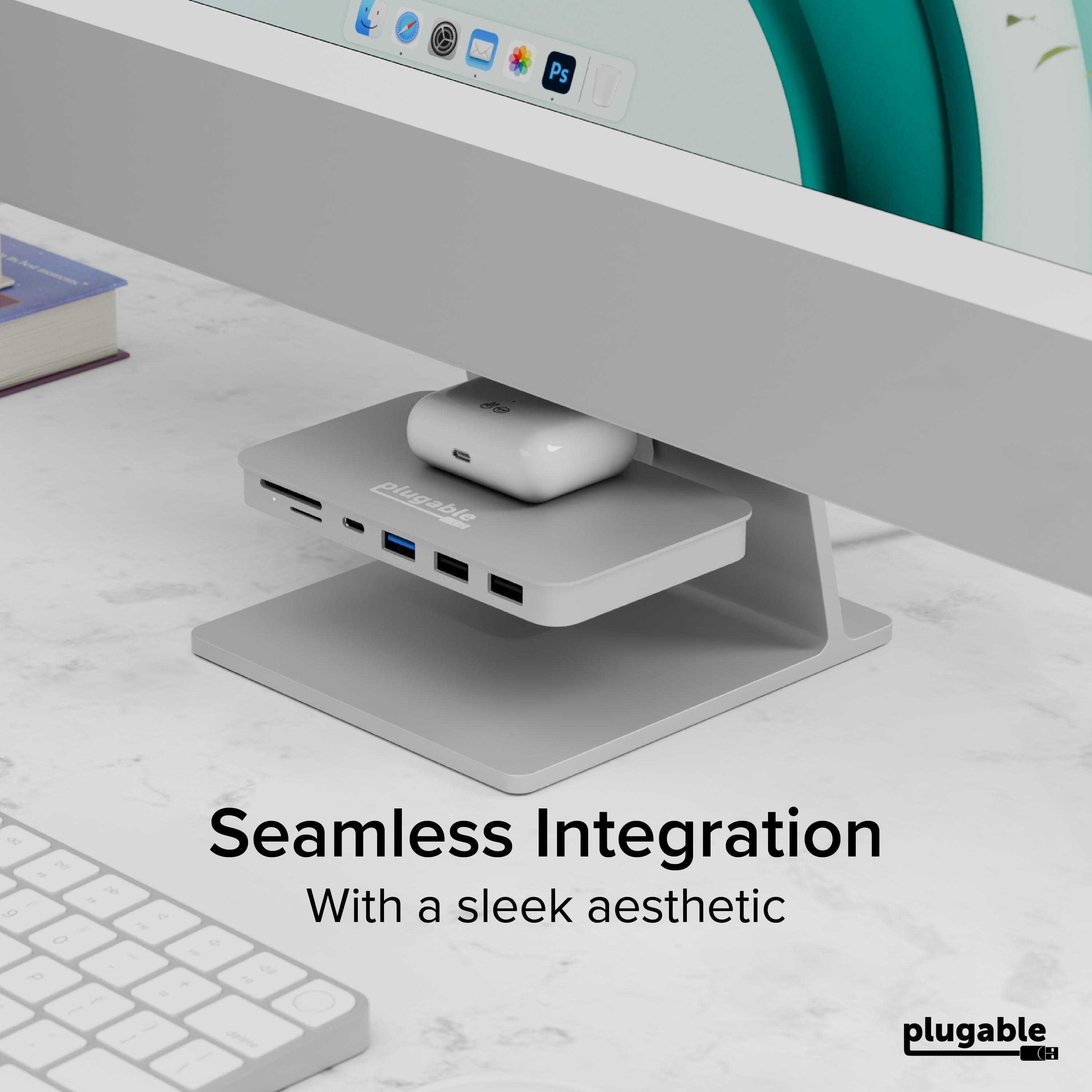 plugable-6-in-1-usb-c-hub-for-imac-24-inch-mounted-ad-6in1 image 6