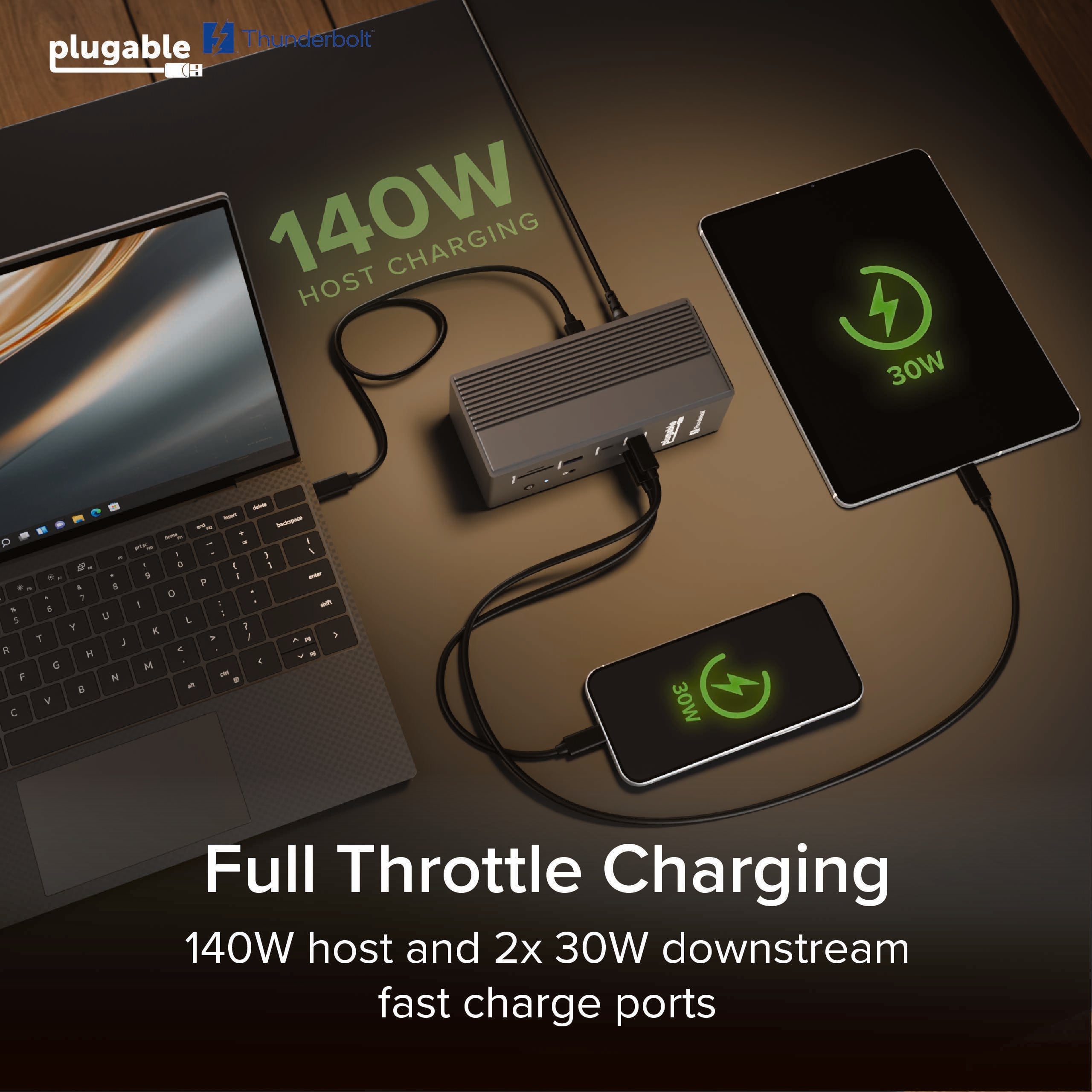 plugable-thunderbolt-5-docking-station-tbt-udh2-with-dual-hdmi-2-1-140w-charging image 6