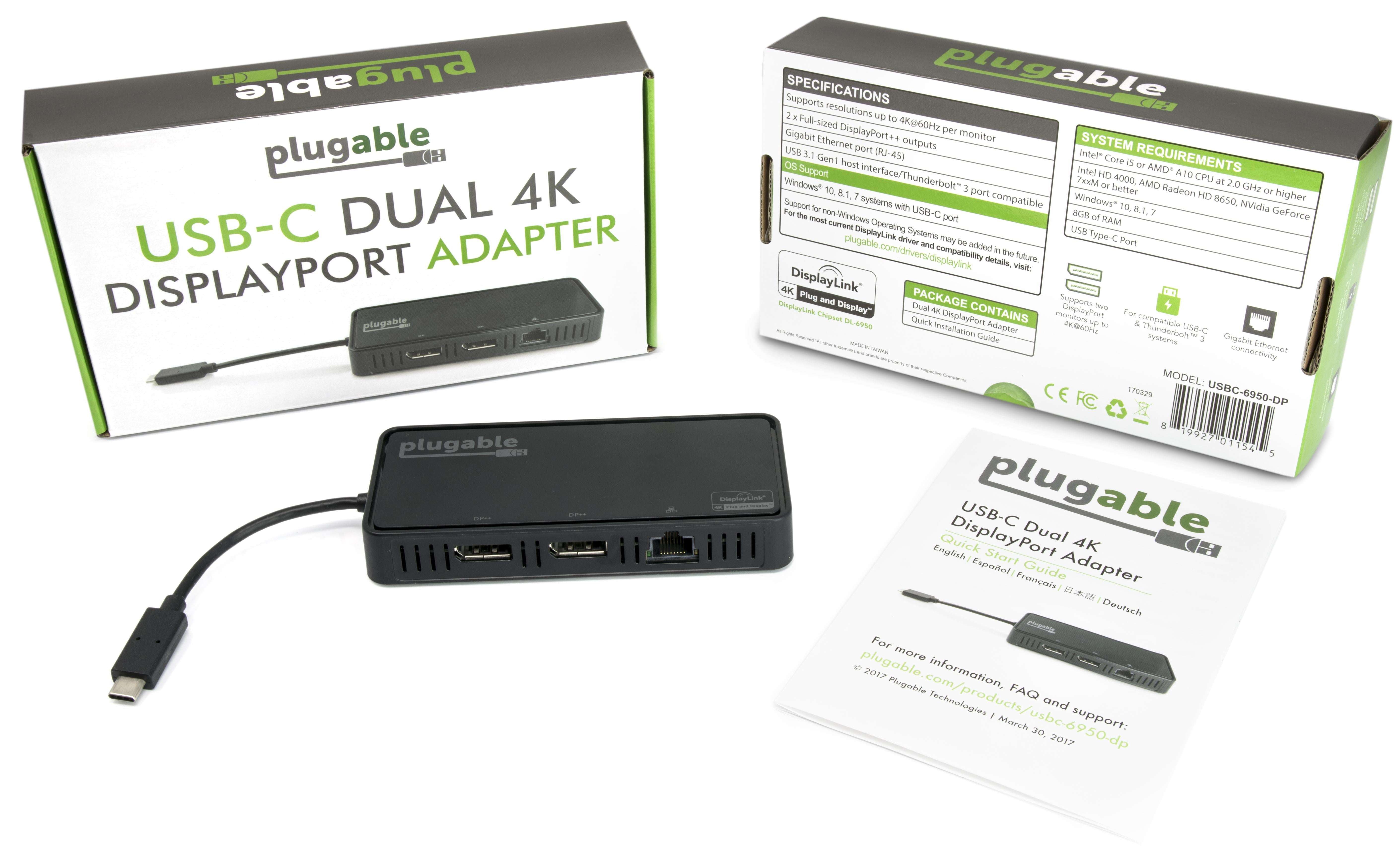 plugable-usb-c-dual-4k-displayport-and-gigabit-ethernet-adapter image 6