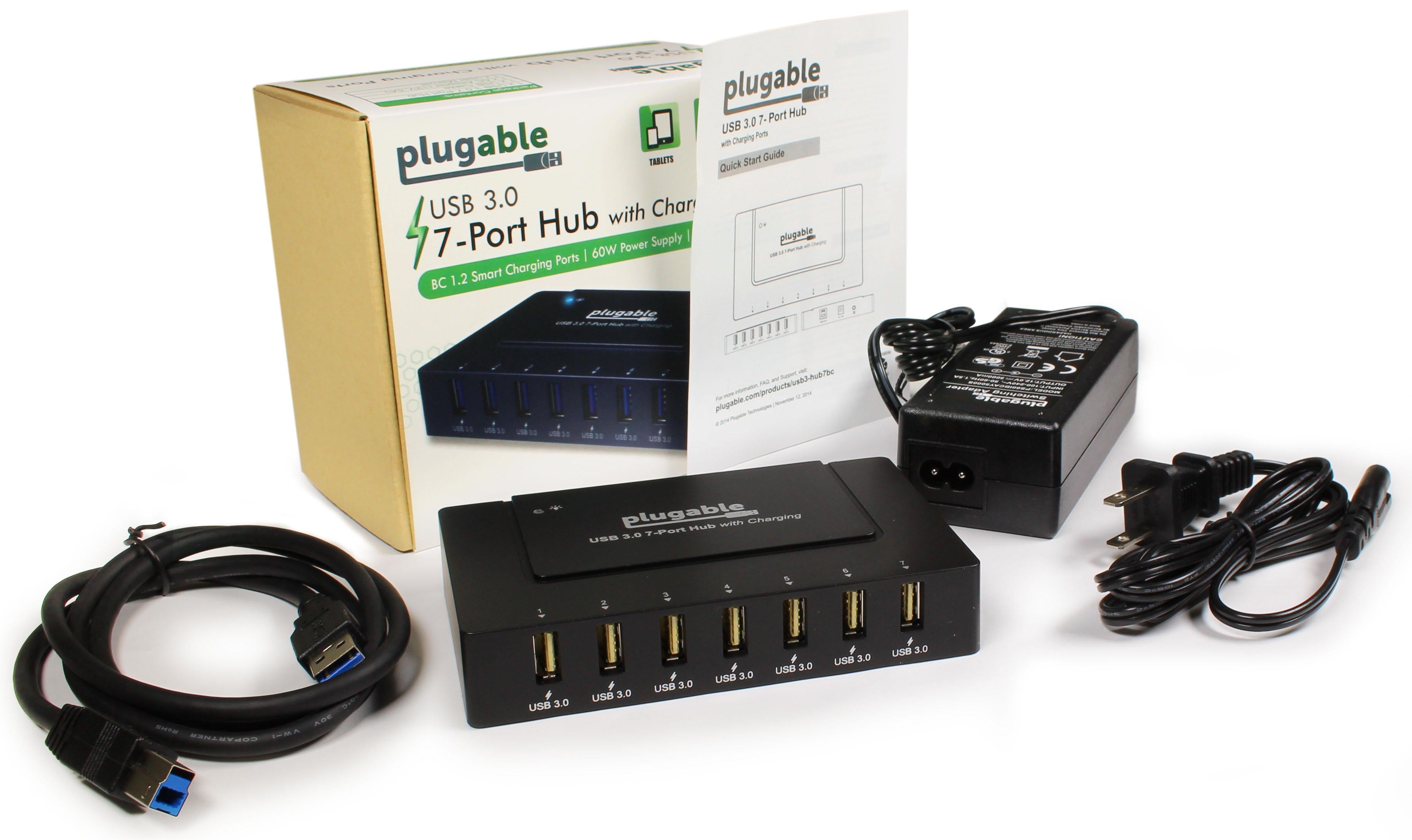 plugable-usb-3-0-7-port-charging-hub-with-60w-power-adapter image 6