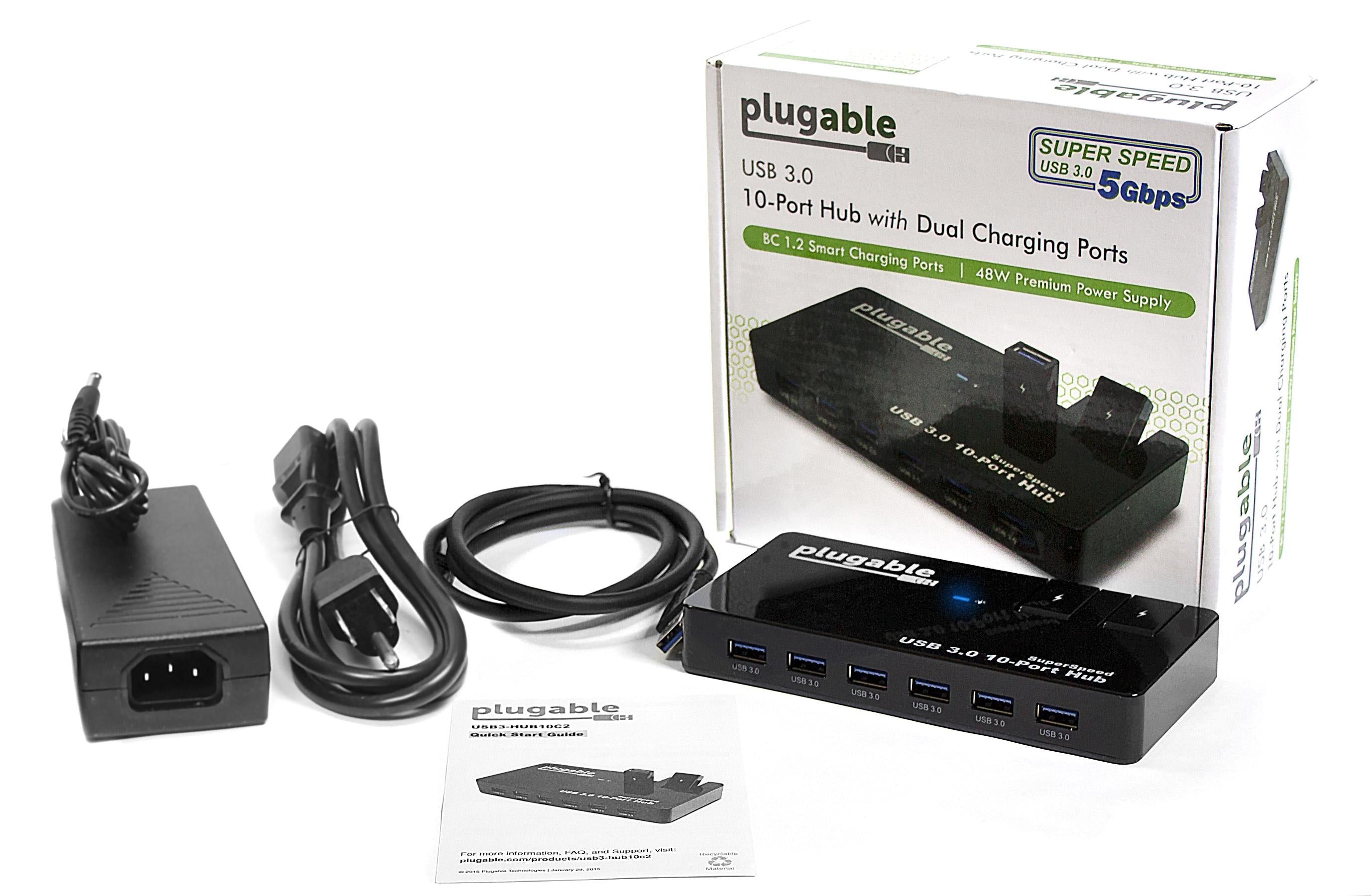 plugable-usb-3-0-10-port-hub-with-50w-power-adapter image 6