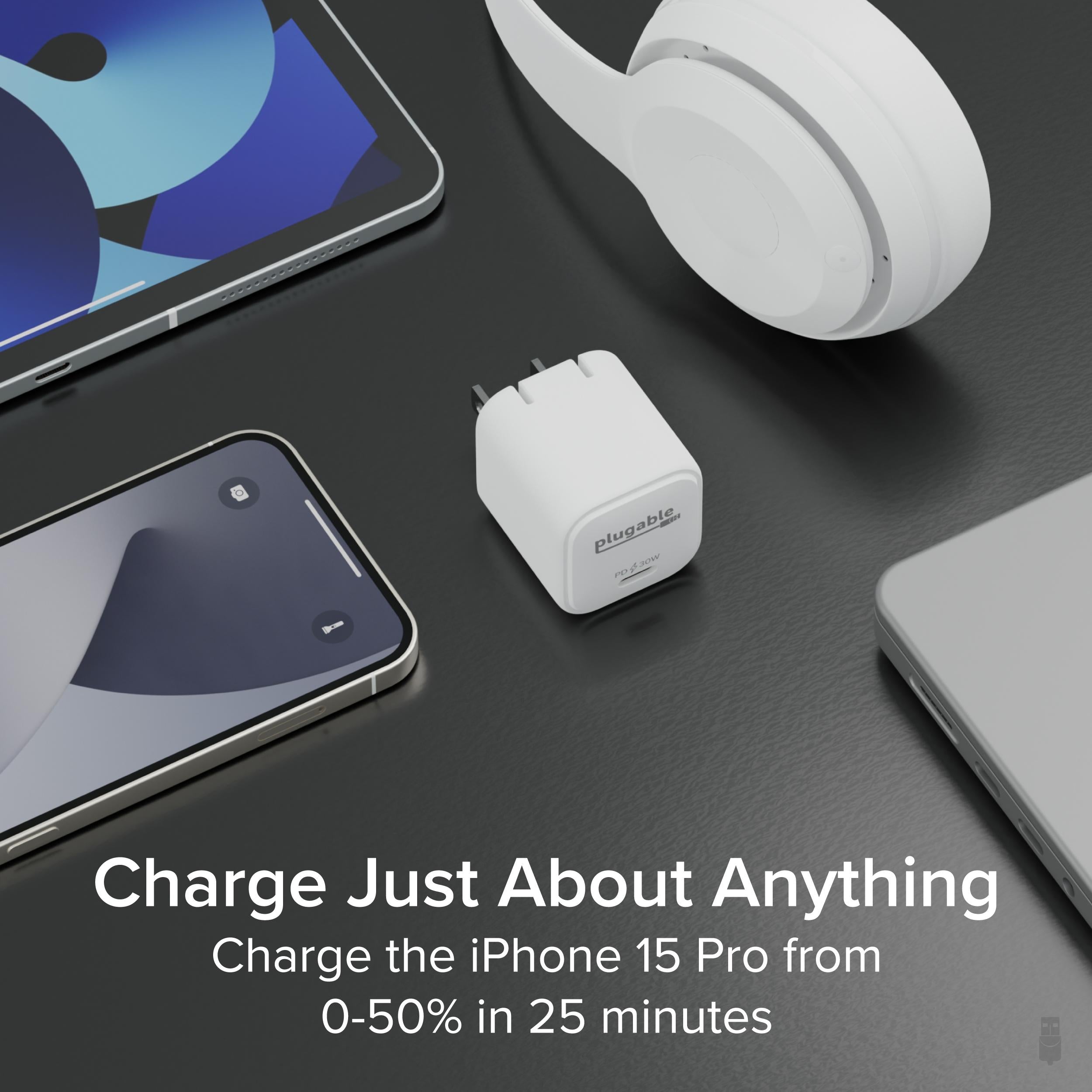 plugable-gan-usb-c-charger-block-30w-ps-30c1w-white image 6