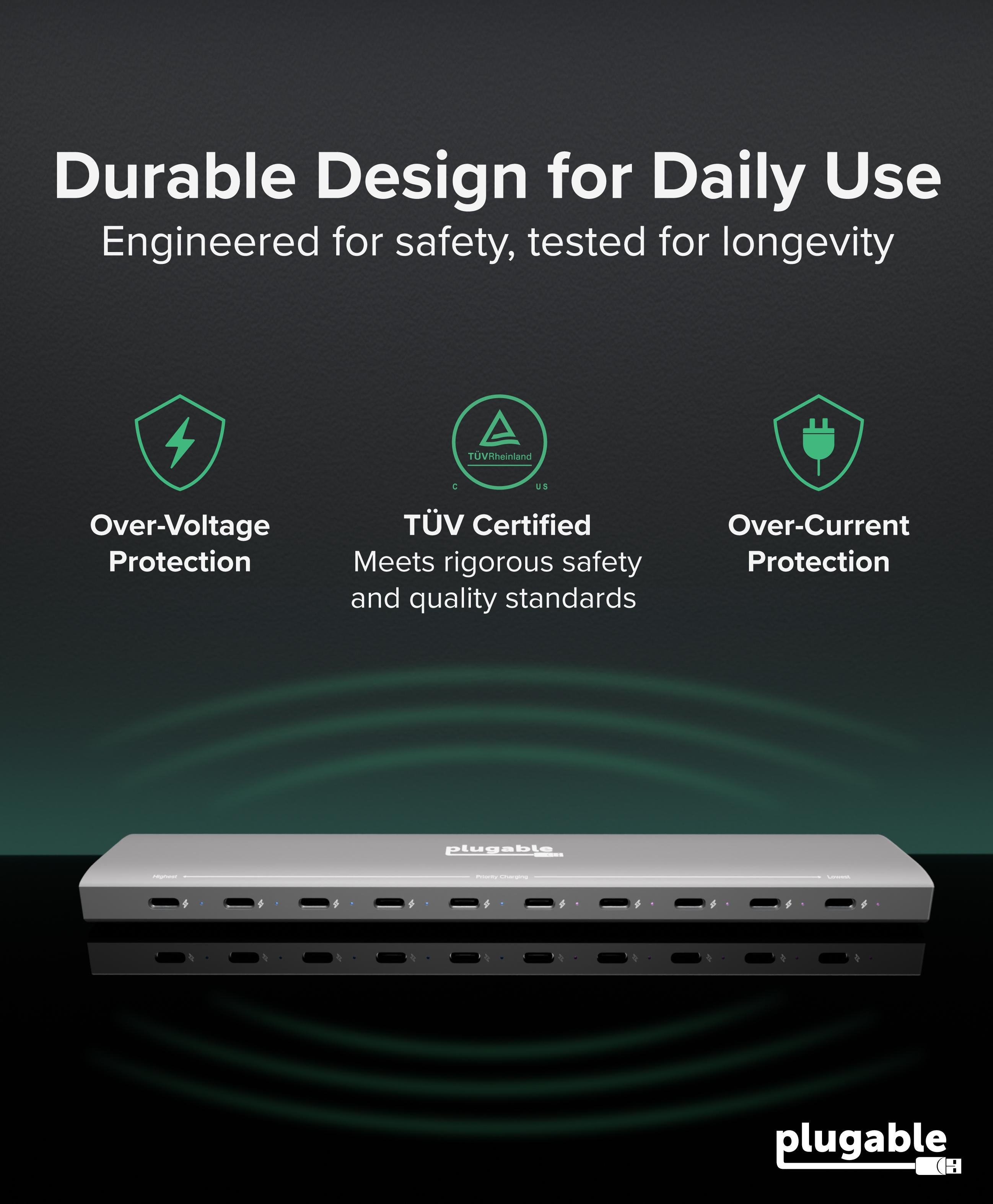 plugable-10-port-usb-c-charging-station-ps-10cc-100w-priority-charging image 6