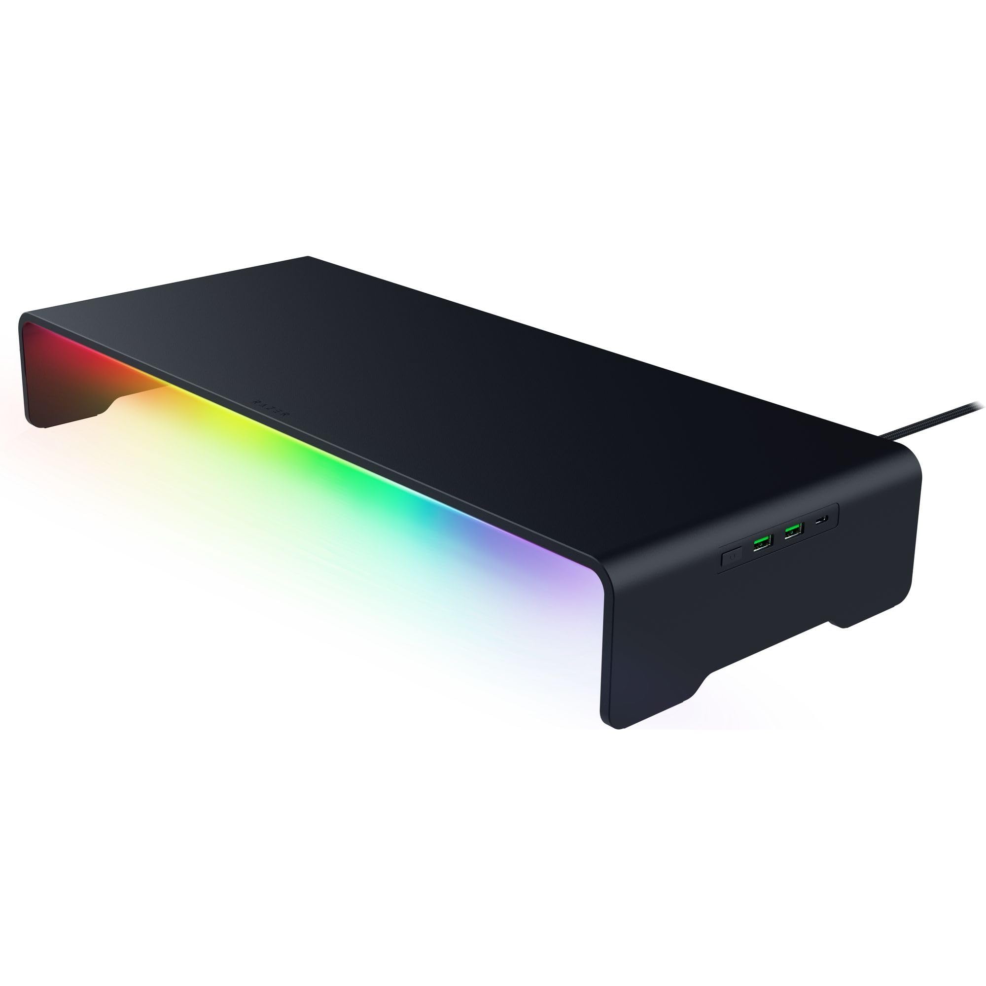 razer-monitor-stand-chroma-with-4-port-usb-c-hub-rgb-ergonomic-height-aluminum-b image 1