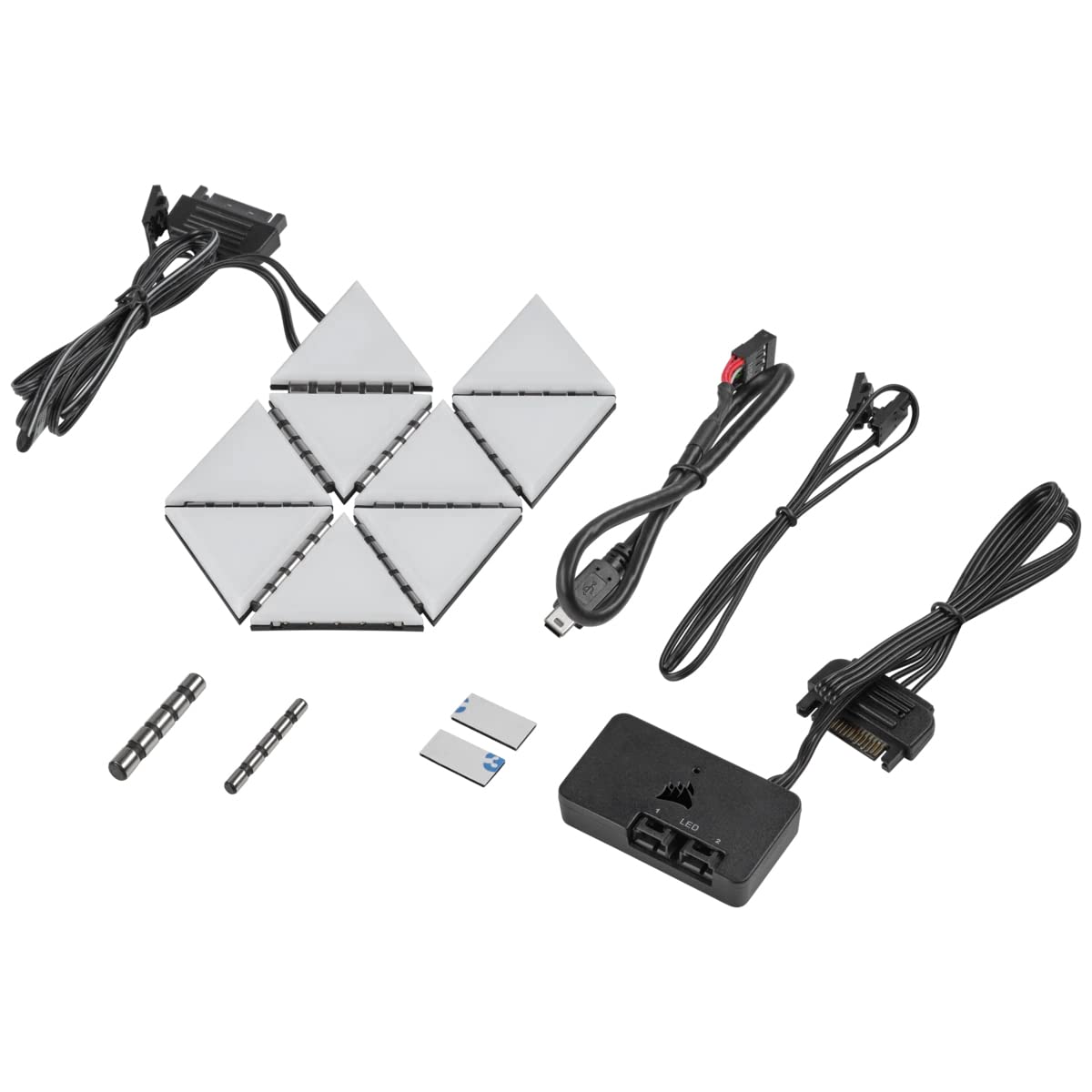 corsair-icue-lc100-case-accent-lighting-panels-mini-triangle-starter-kit-9-panel image 7