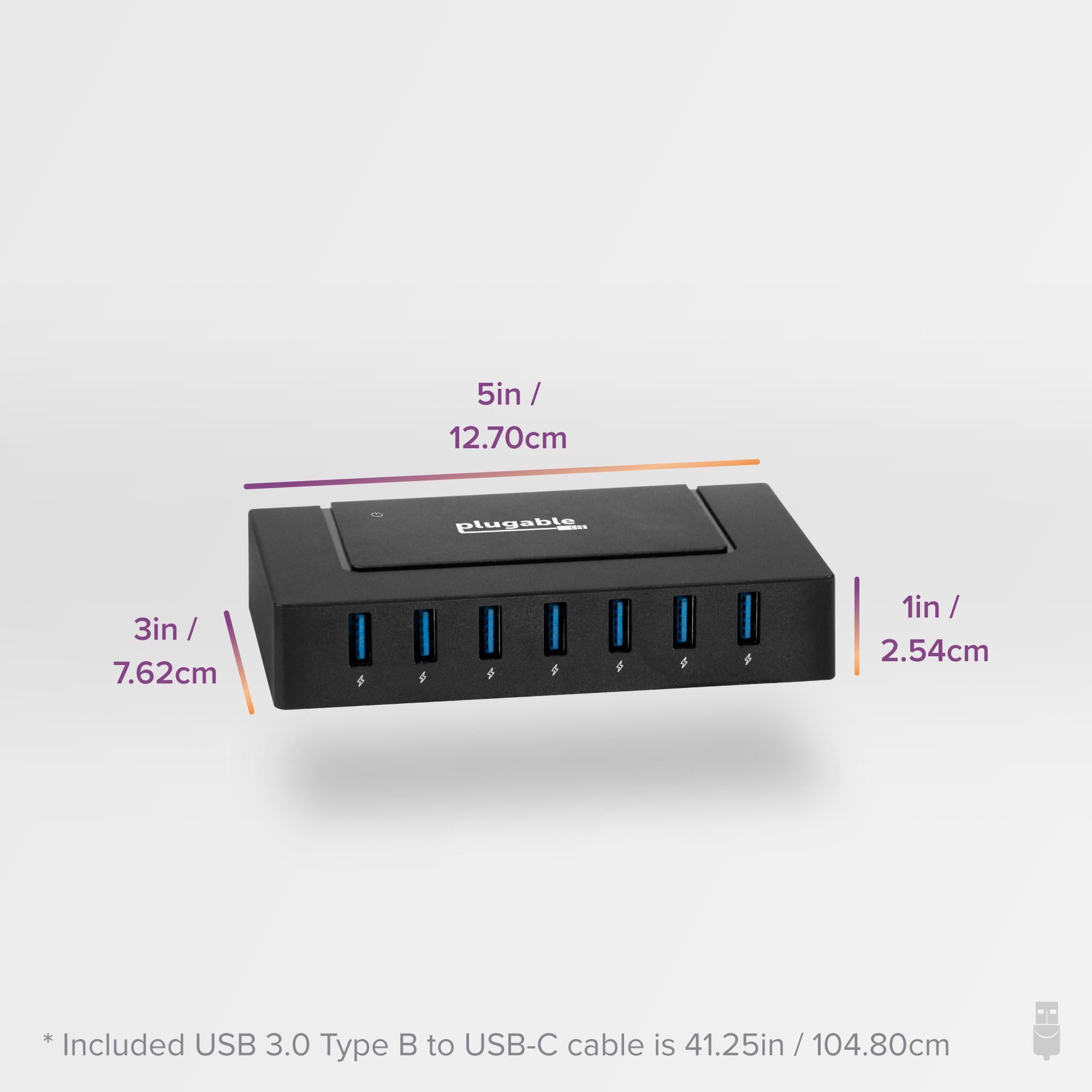 plugable-usb-3-0-and-usb-c-7-port-charging-hub-with-60w-power-adapter image 7