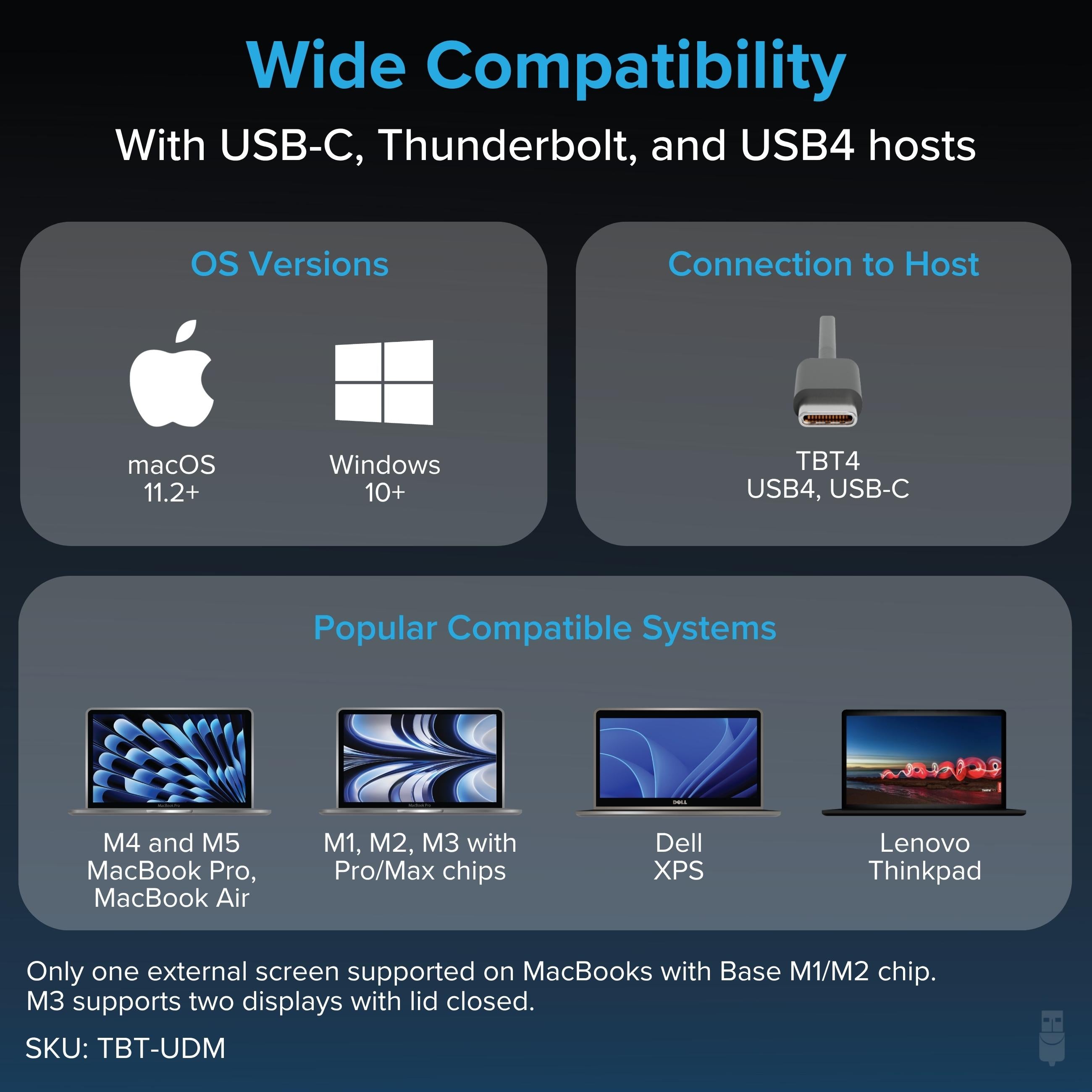 plugable-tbt-udm-thunderbolt-4-dock-for-m4-macbook-air-pro-13-in-1-with-100w-cha image 7