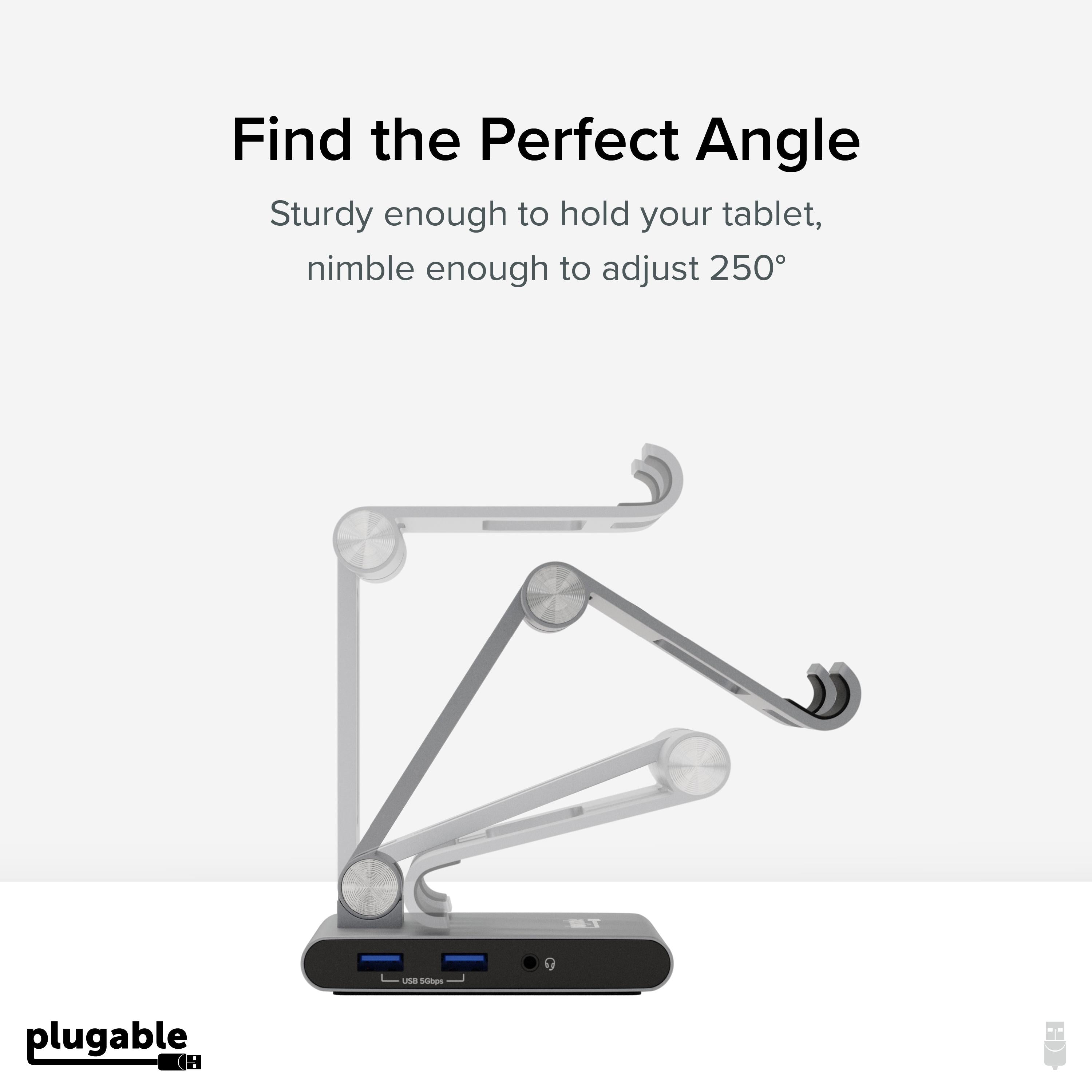 plugable-usb-c-docking-station-with-tablet-stand-for-ipad-7-in-1-100w-charging image 7